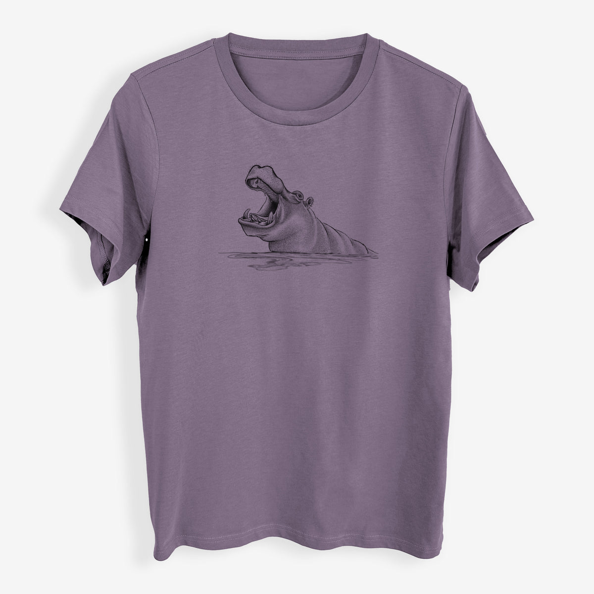 Hippo - Hippopotamus amphibius - Womens Everyday Maple Tee