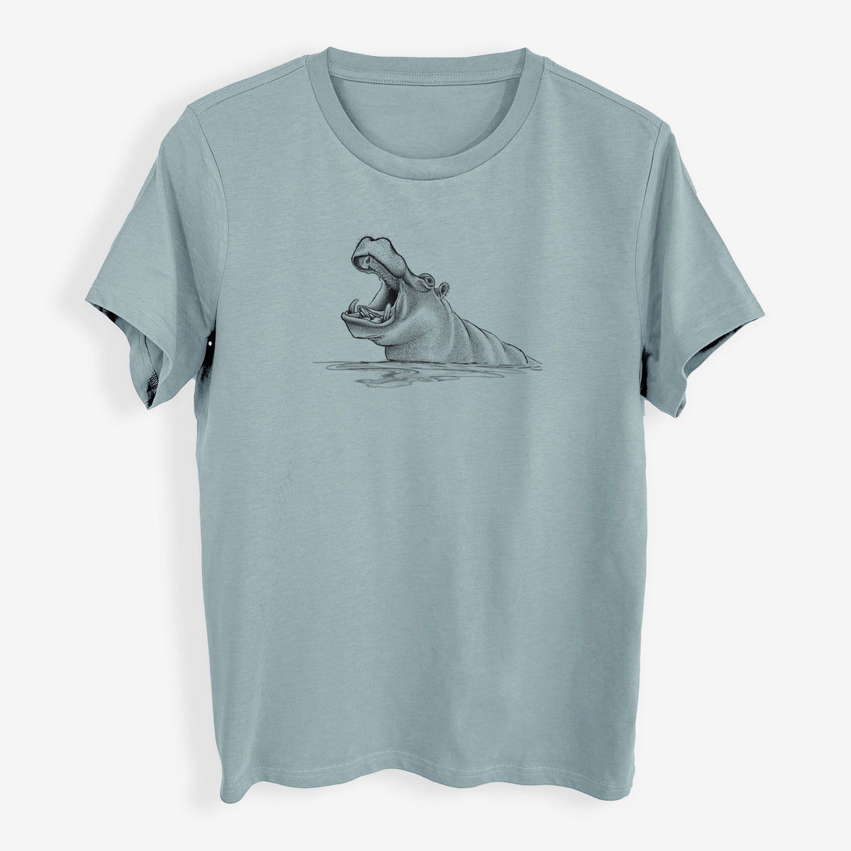 Hippo - Hippopotamus amphibius - Womens Everyday Maple Tee