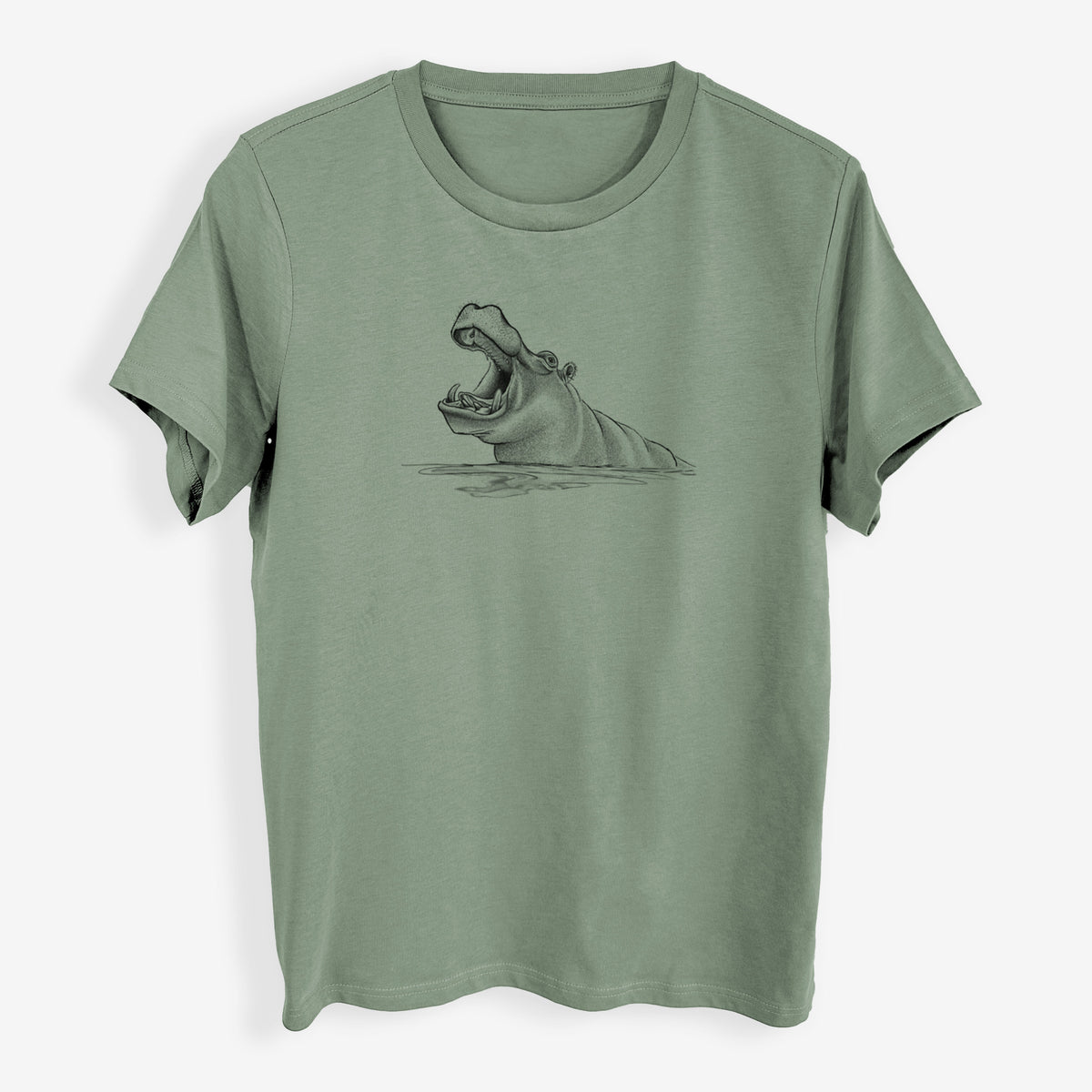 Hippo - Hippopotamus amphibius - Womens Everyday Maple Tee