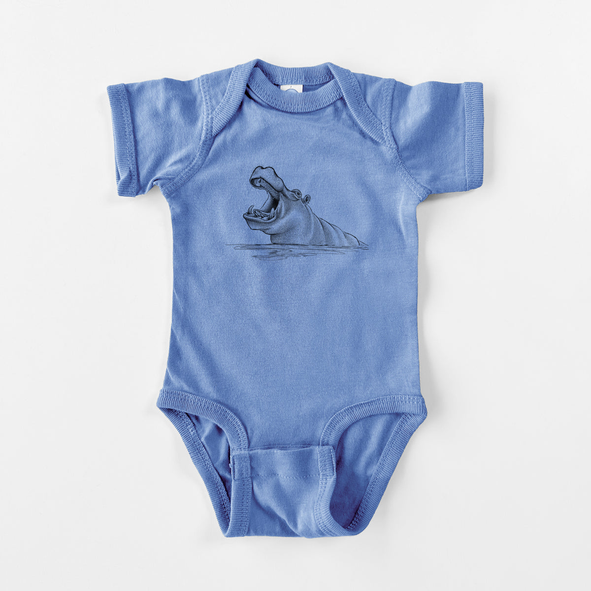 Hippo - Hippopotamus amphibius - Baby Fine Jersey Bodysuit