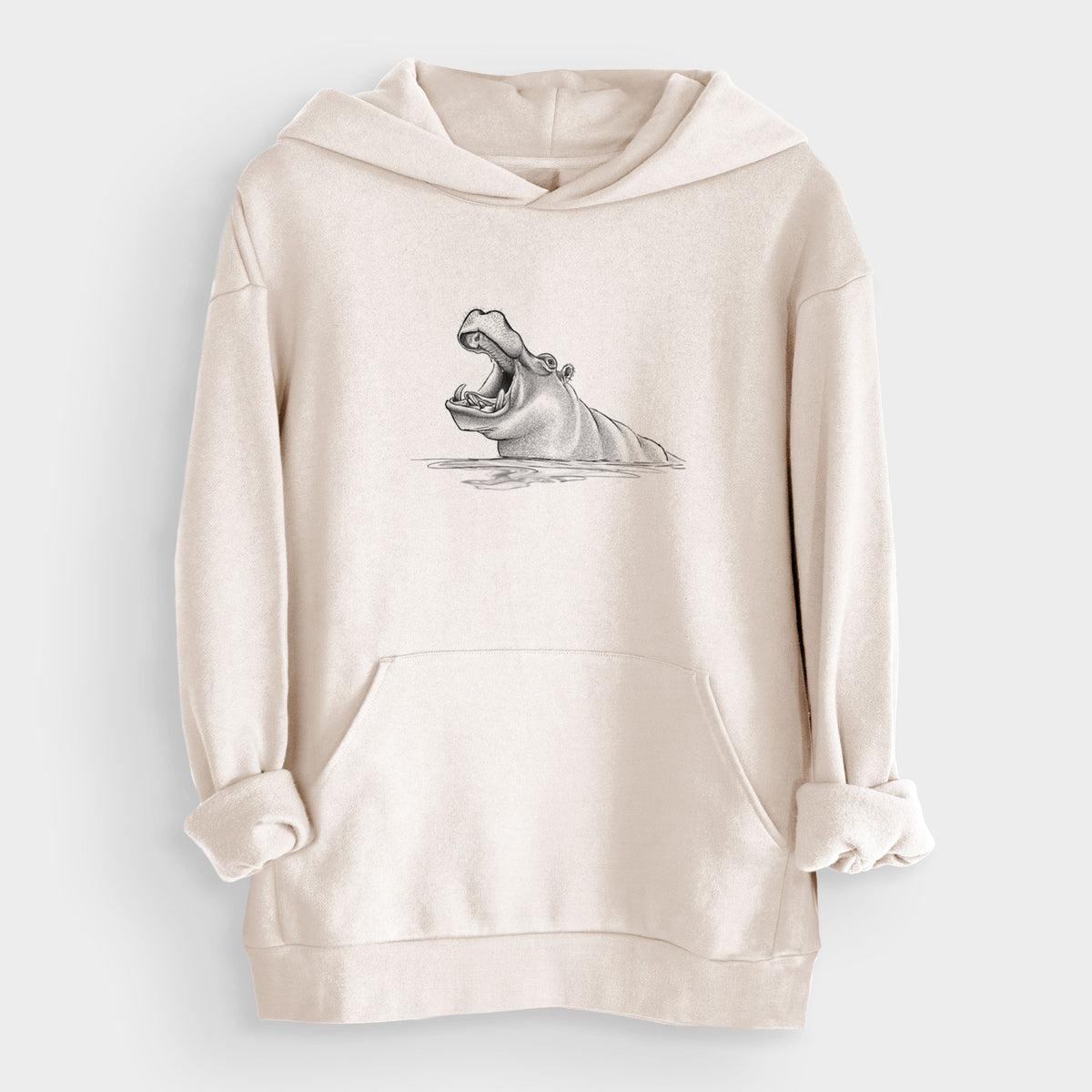 Hippo - Hippopotamus amphibius  - Bodega Midweight Hoodie