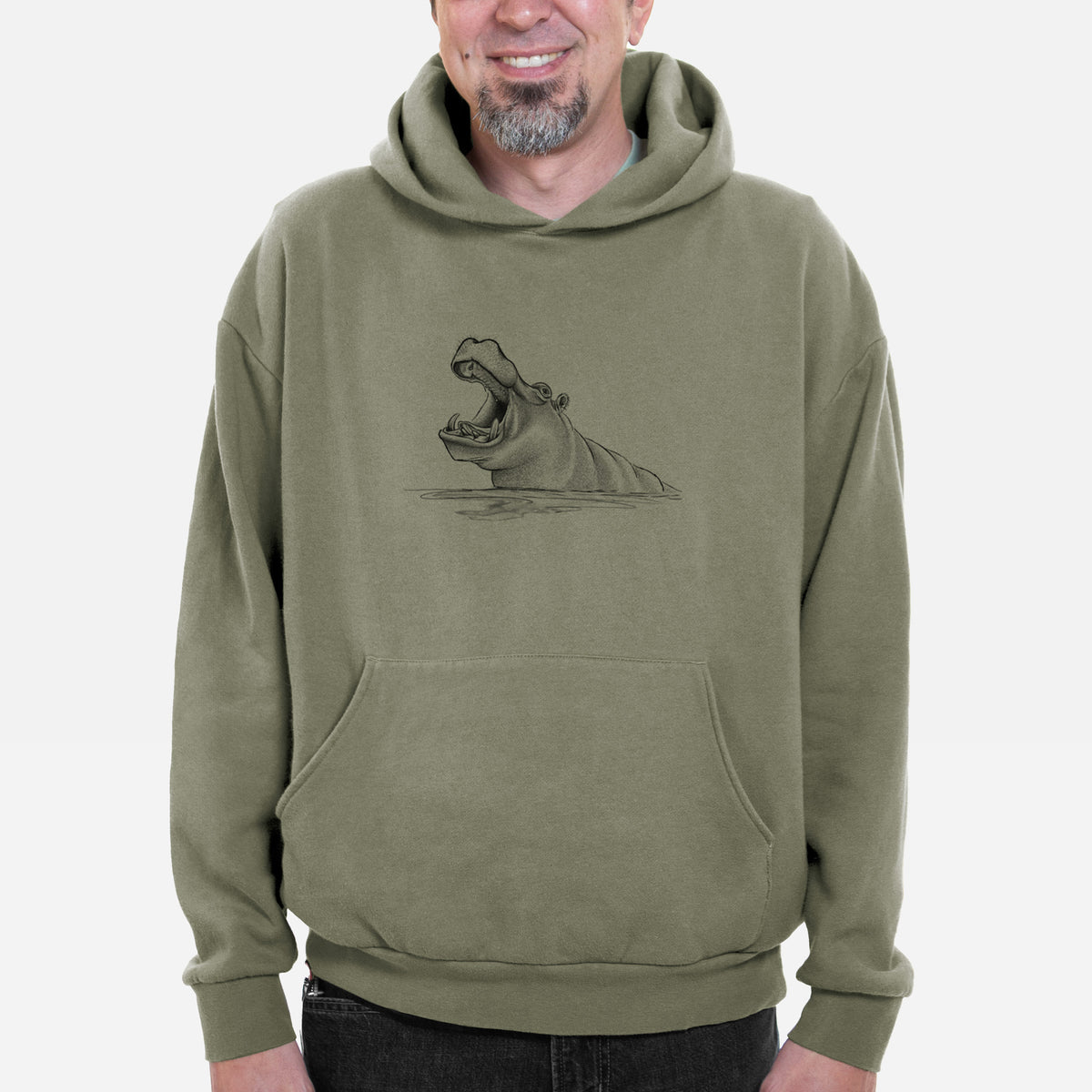 Hippo - Hippopotamus amphibius  - Bodega Midweight Hoodie