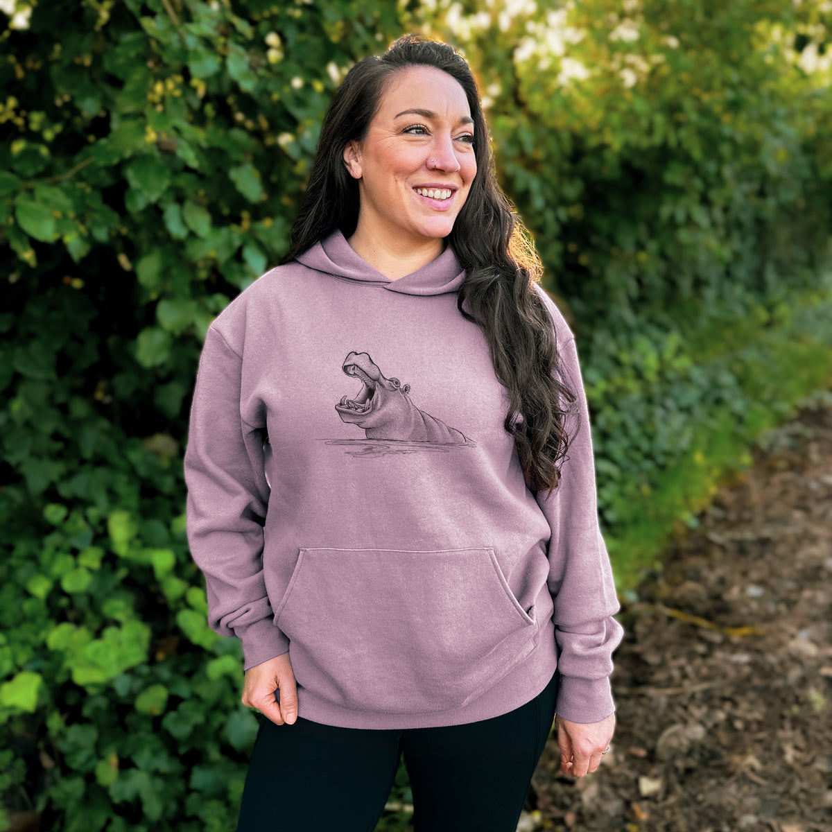 Hippo - Hippopotamus amphibius  - Bodega Midweight Hoodie