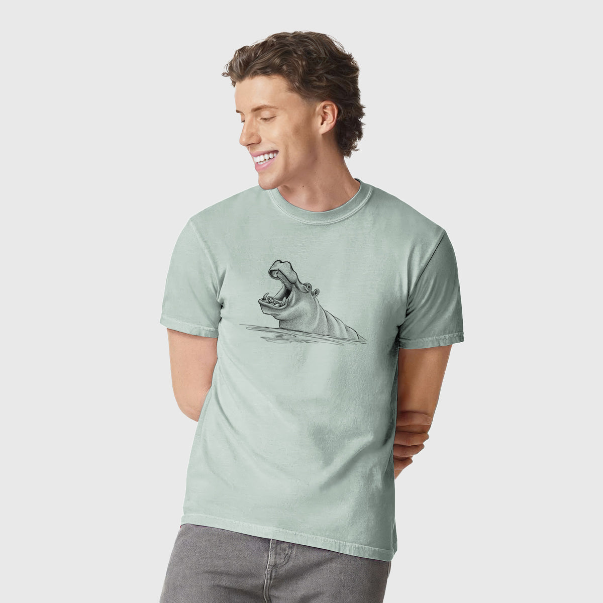 Hippo - Hippopotamus amphibius - Unisex Comfort Colors Garment-Dyed Heavyweight T-shirt