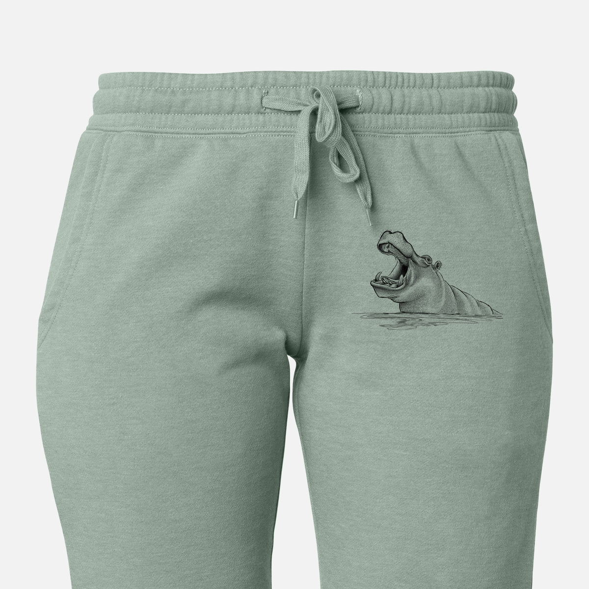 Hippo - Hippopotamus amphibius - Women&#39;s Cali Wave Jogger Sweatpants