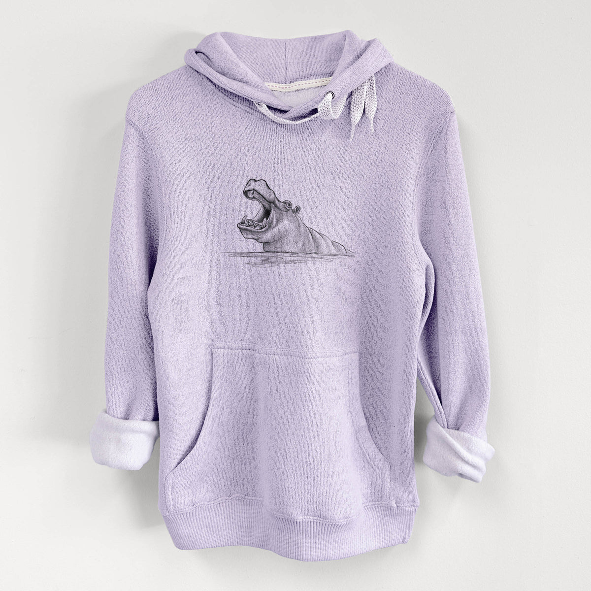 Hippo - Hippopotamus amphibius - Knit Hoodie