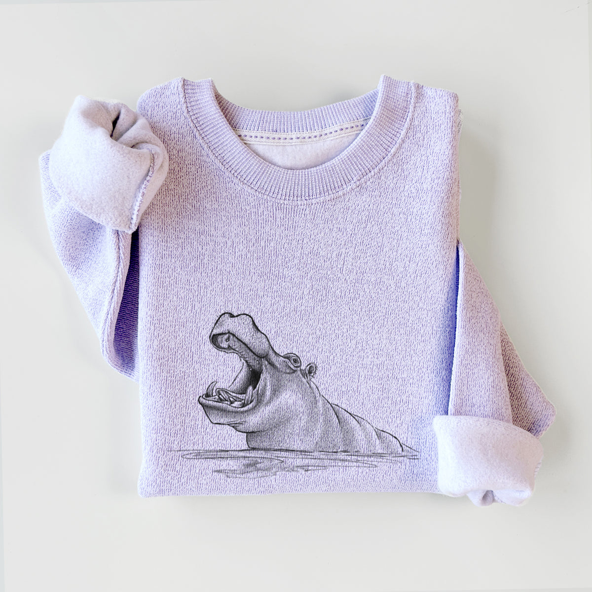 Hippo - Hippopotamus amphibius - Knit Sweatshirt