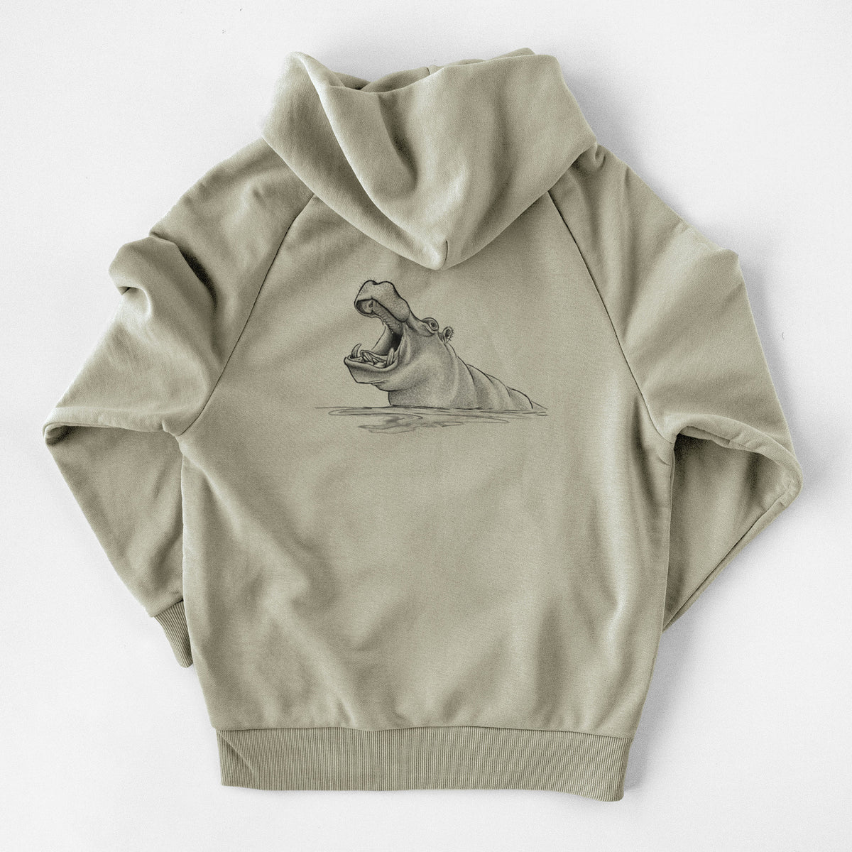Hippo - Hippopotamus amphibius - UltraLuxe Heavyweight French Terry Hoodie