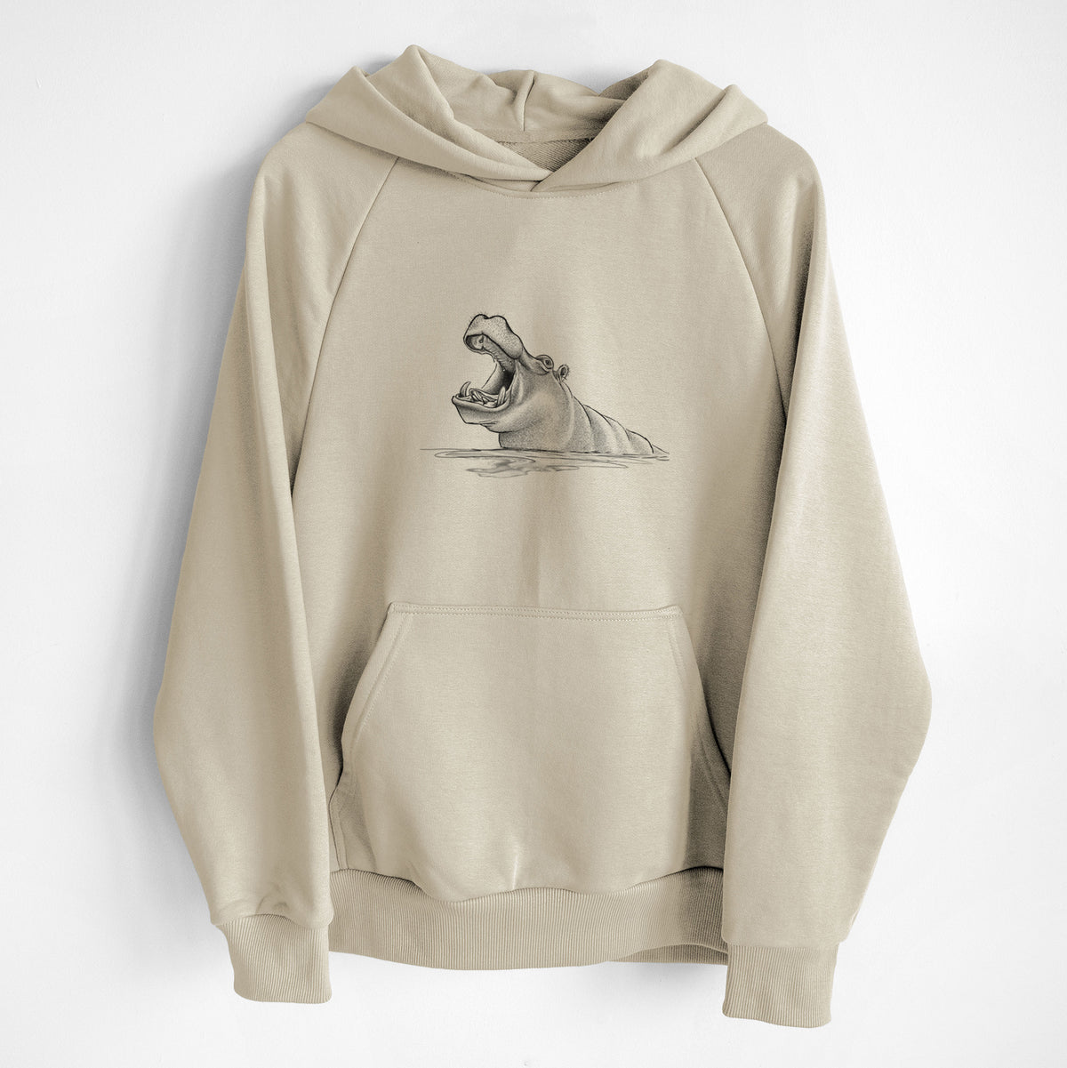 Hippo - Hippopotamus amphibius - UltraLuxe Heavyweight French Terry Hoodie