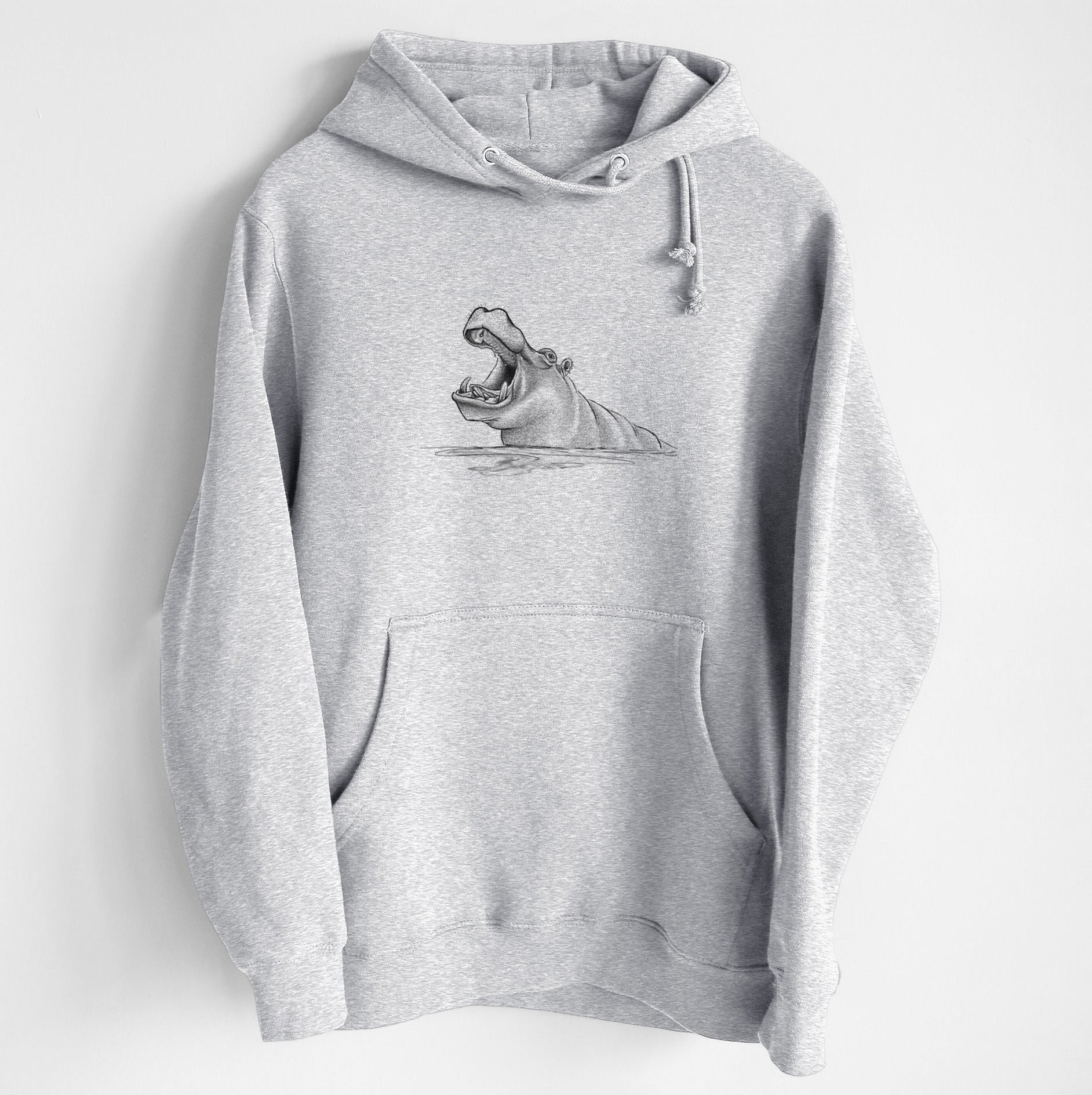 Hippo - Hippopotamus amphibius - Heavyweight Fleece Hoodie