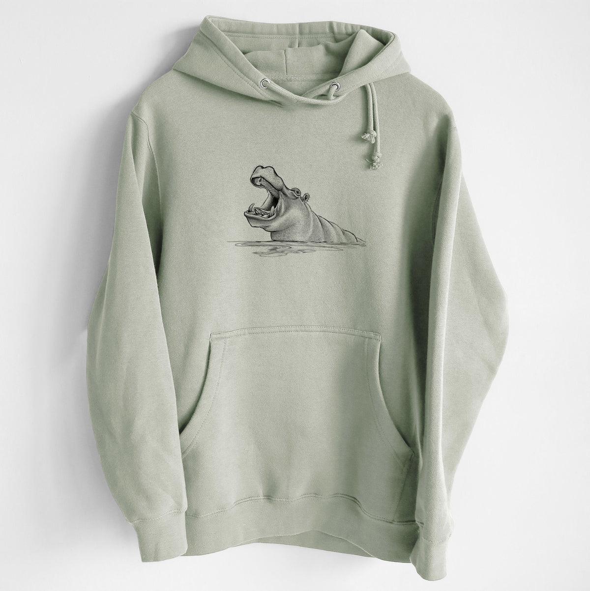 Hippo - Hippopotamus amphibius - Heavyweight Fleece Hoodie