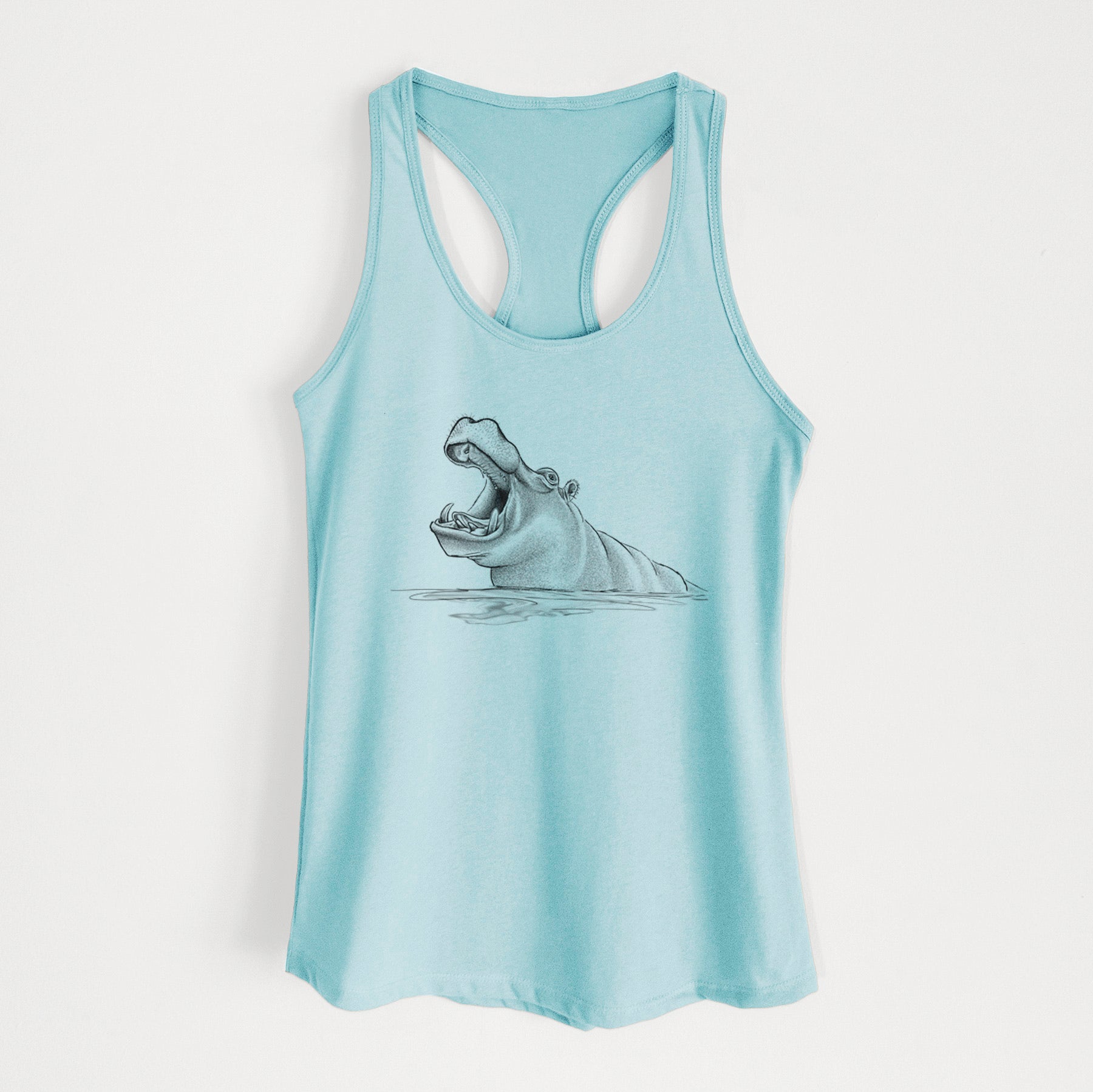Hippo - Hippopotamus amphibius - Women's Racerback Tanktop