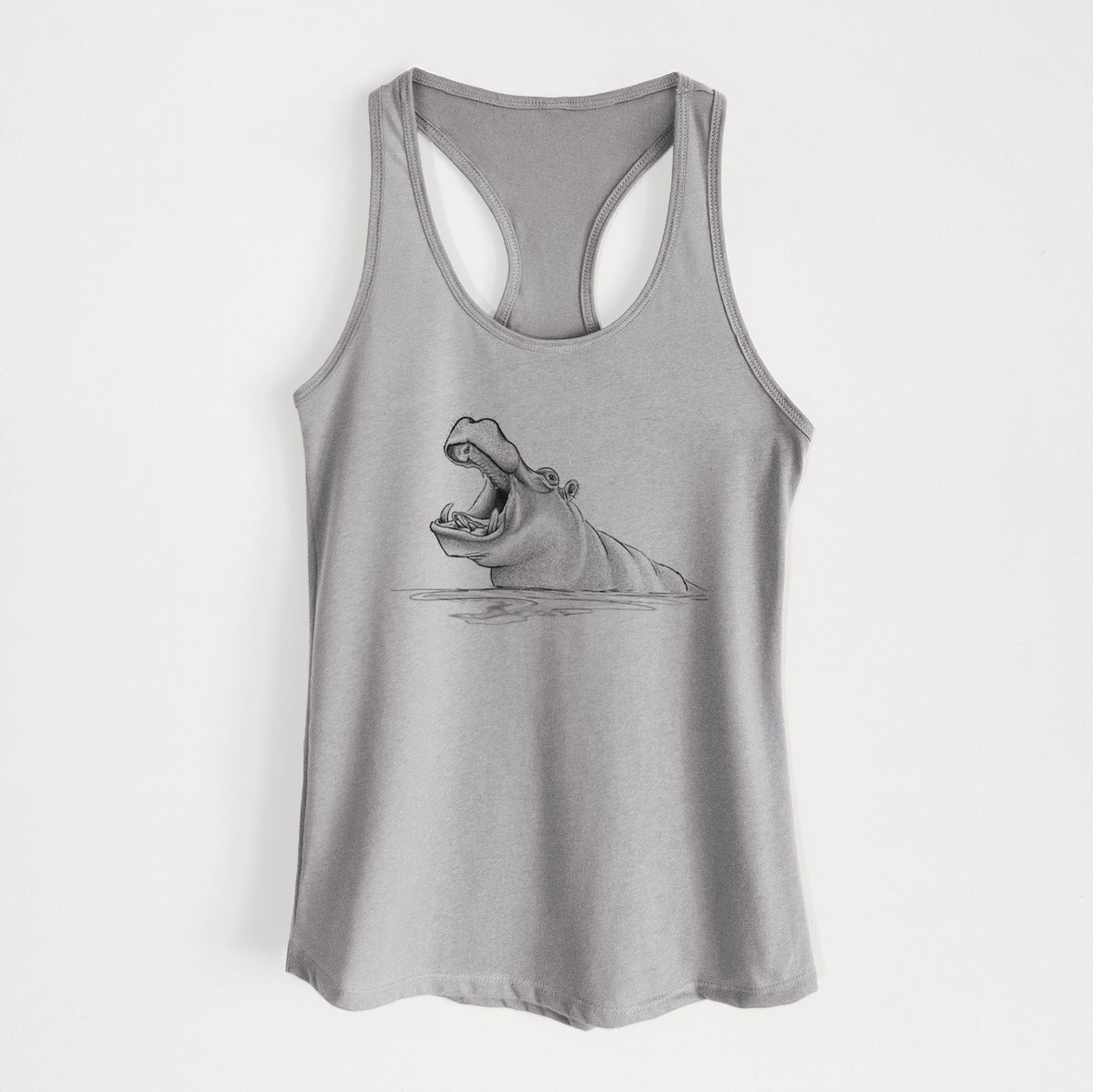 Hippo - Hippopotamus amphibius - Women&#39;s Racerback Tanktop