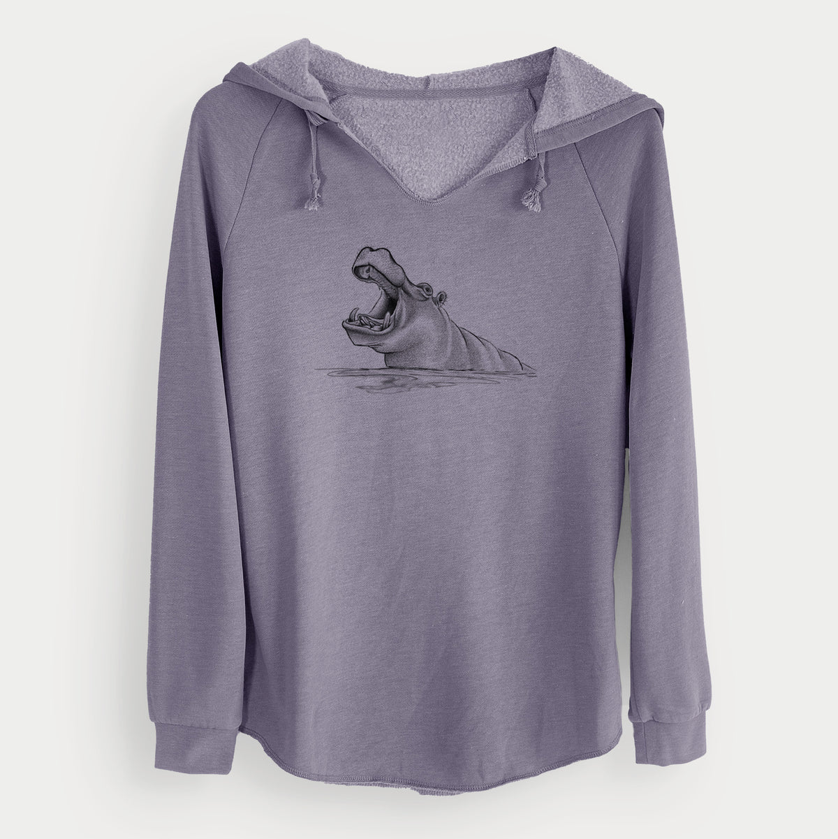 Hippo - Hippopotamus amphibius - Cali Wave Hooded Sweatshirt