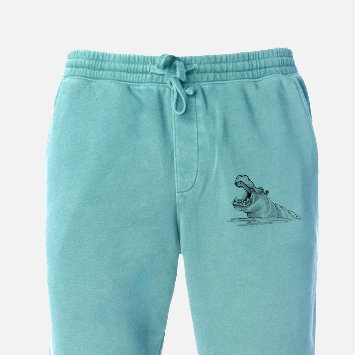 Hippo - Hippopotamus amphibius - Unisex Pigment Dyed Sweatpants