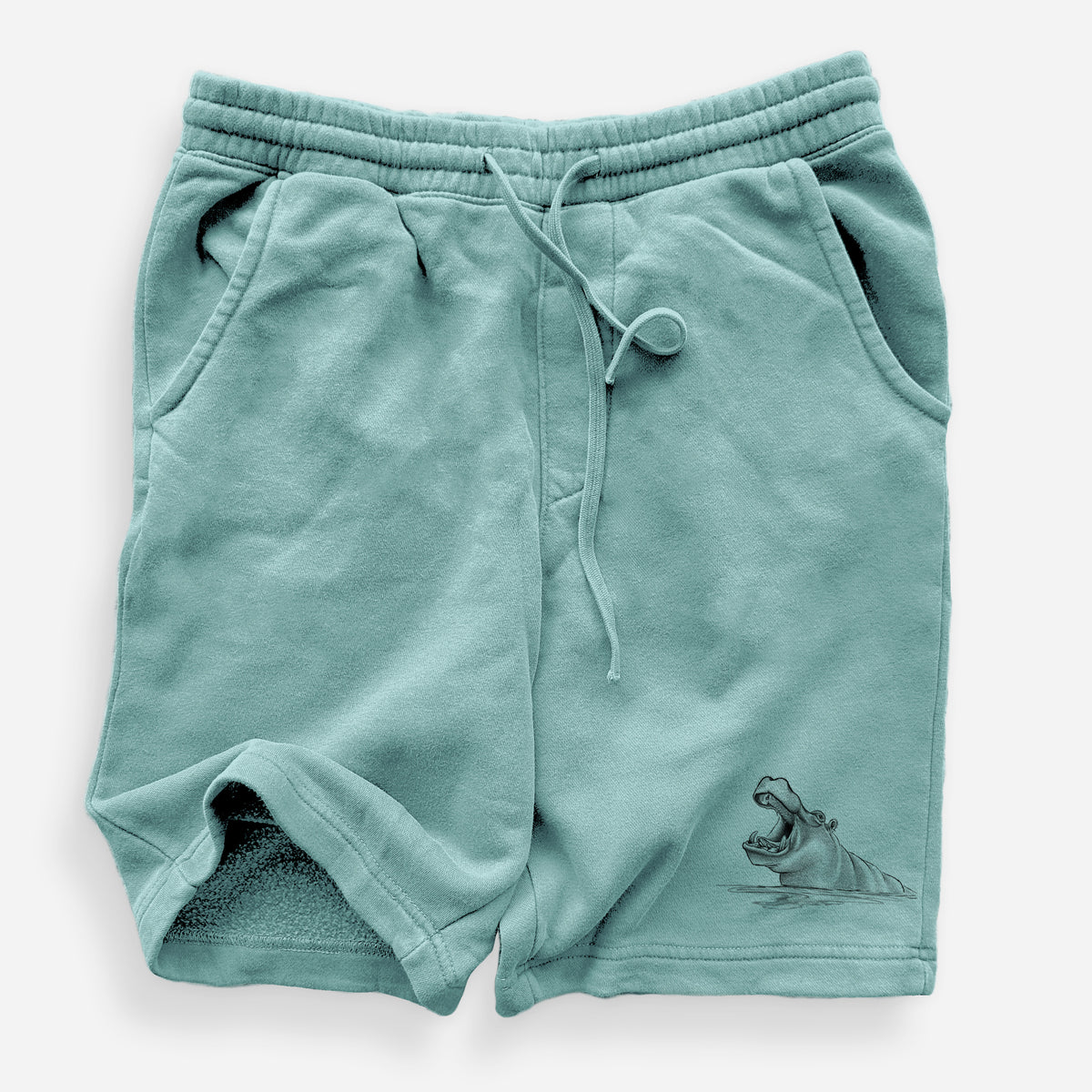 Hippo - Hippopotamus amphibius - Unisex Pigment Dyed Shorts