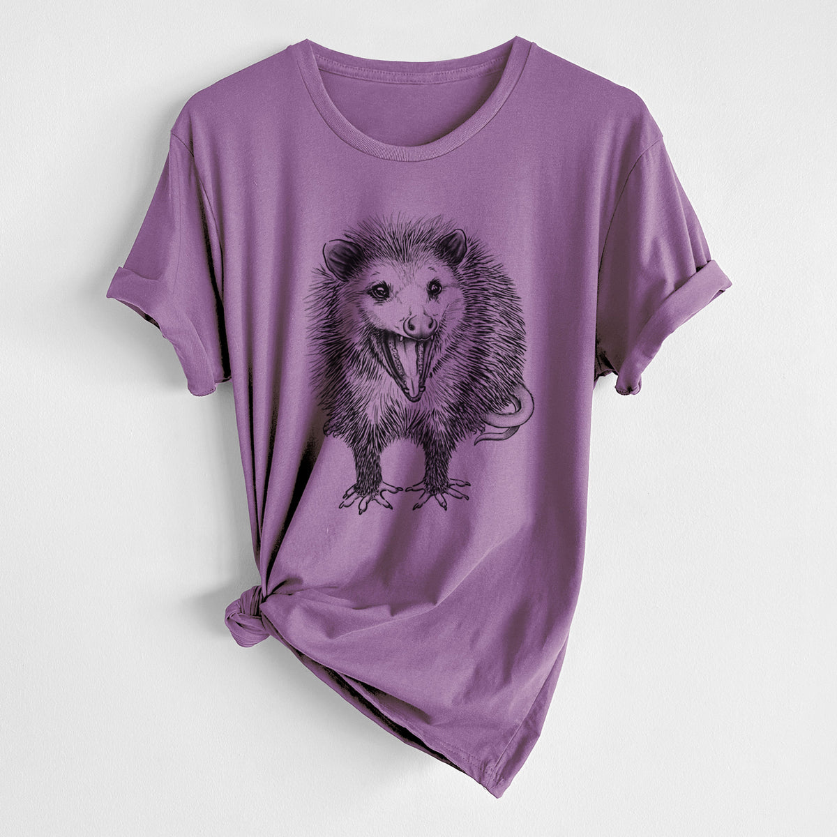 CLOSEOUT - Hissing Opossum - Didelphidae - Unisex Crewneck - Made in USA - 100% Organic Cotton