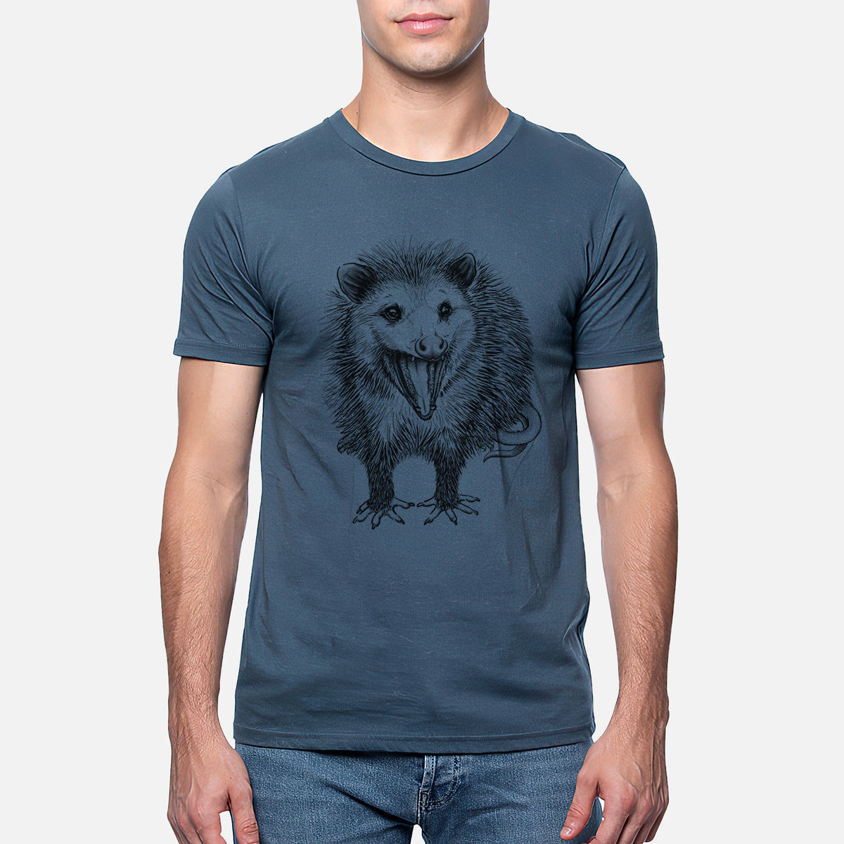 CLOSEOUT - Hissing Opossum - Didelphidae - Unisex Crewneck - Made in USA - 100% Organic Cotton