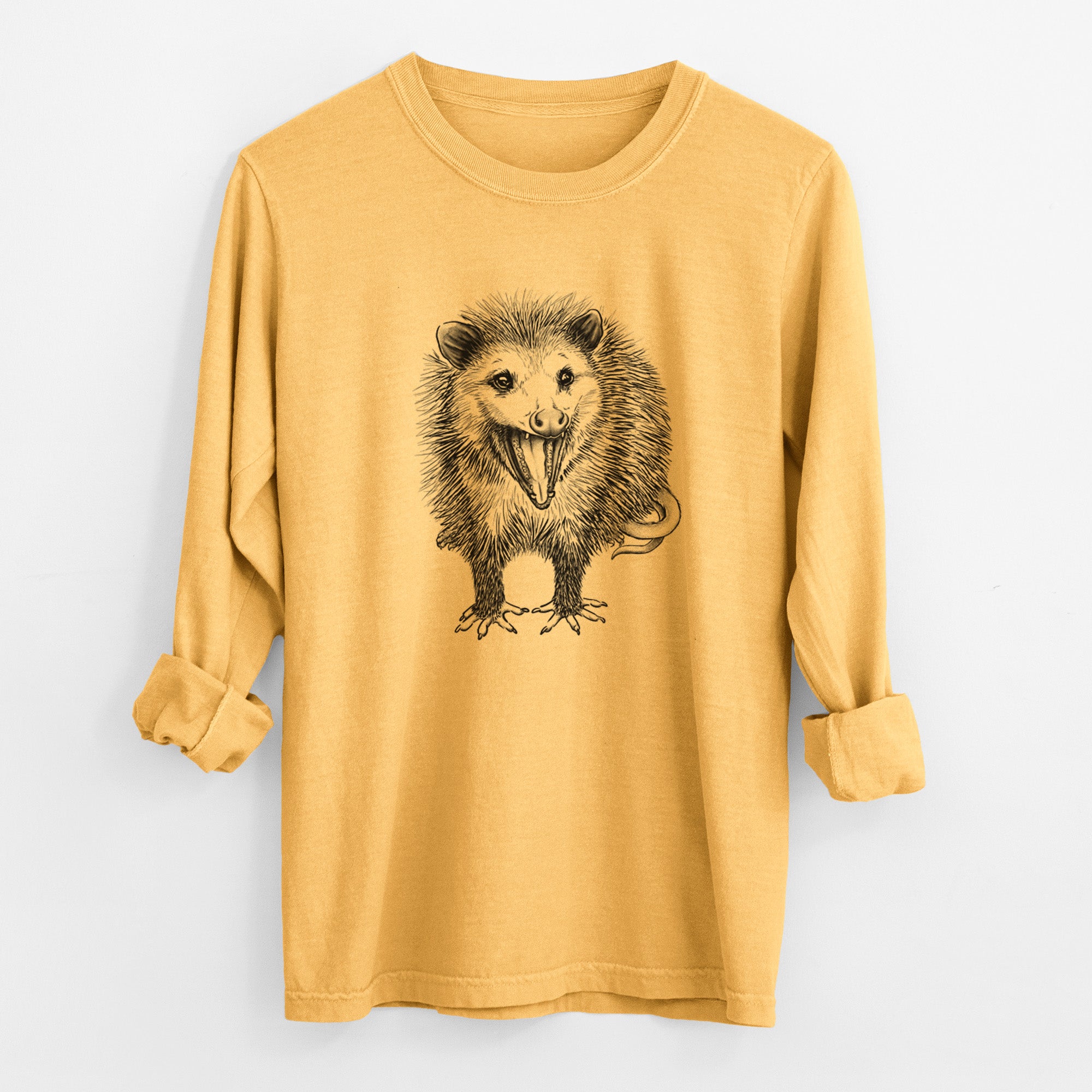 Hissing Opossum - Didelphidae - Unisex Comfort Colors 100% Cotton Long Sleeve