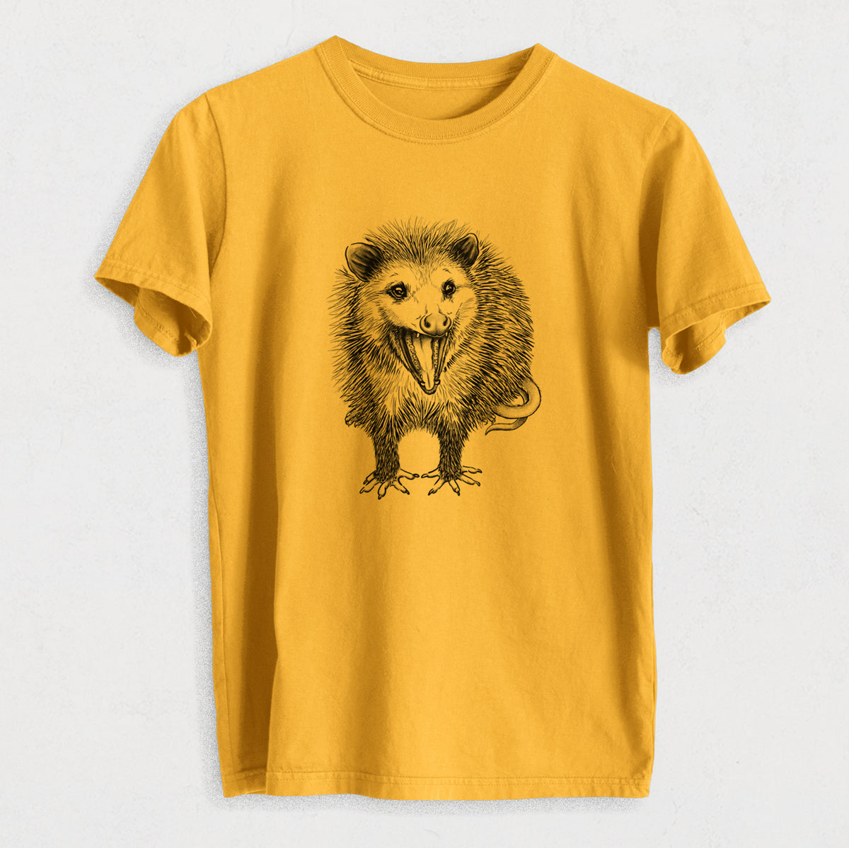 Hissing Opossum - Didelphidae - Heavyweight Men&#39;s 100% Organic Cotton Tee