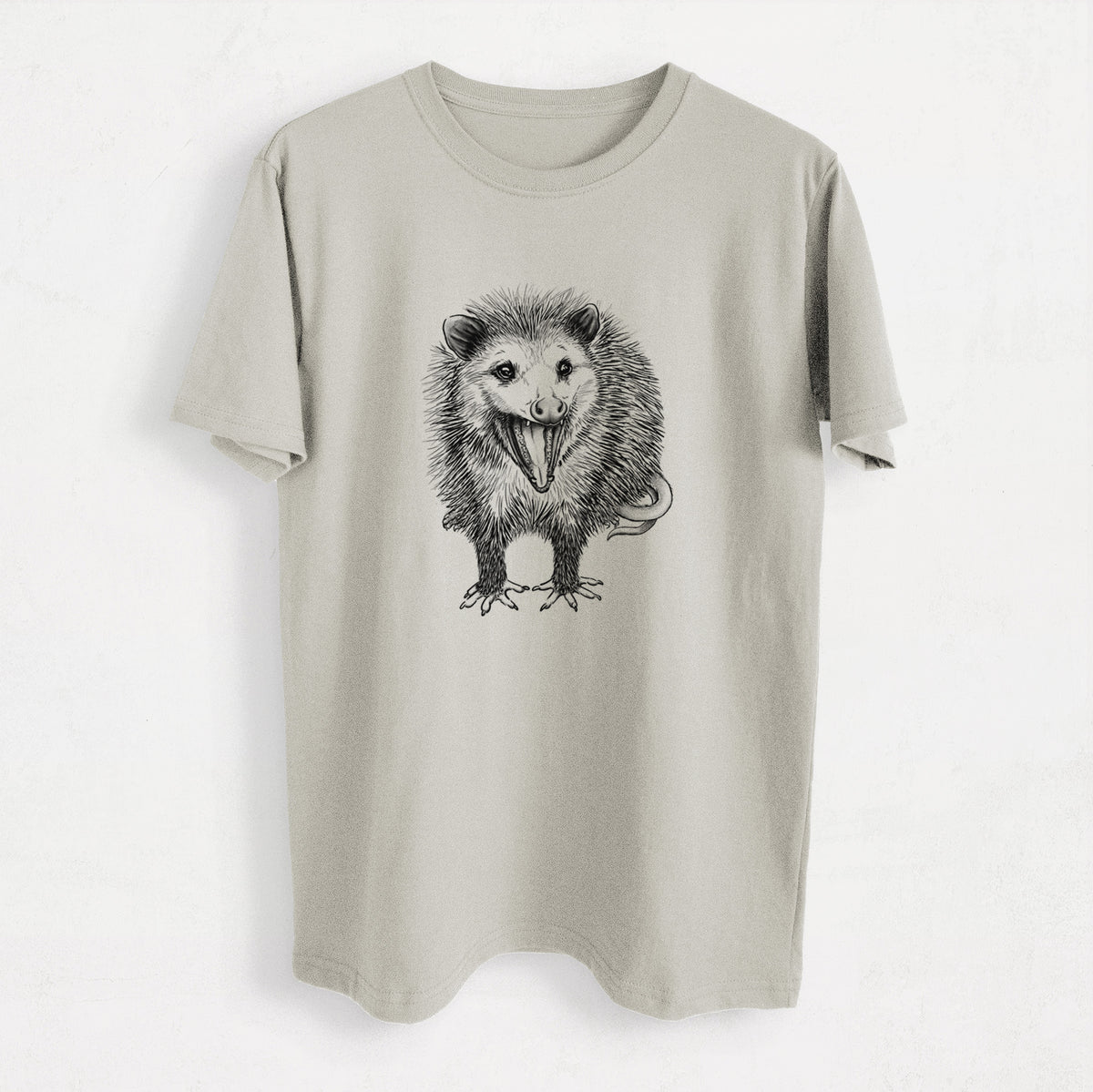 Hissing Opossum - Didelphidae - Heavyweight Men&#39;s 100% Organic Cotton Tee