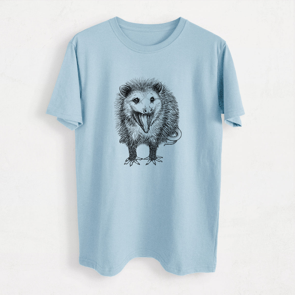 Hissing Opossum - Didelphidae - Heavyweight Men&#39;s 100% Organic Cotton Tee
