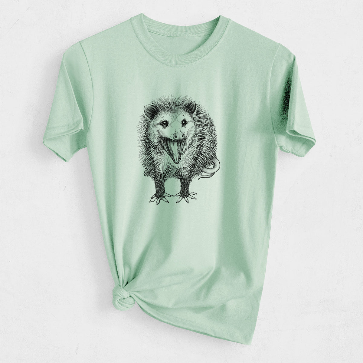 Hissing Opossum - Didelphidae - Heavyweight Men&#39;s 100% Organic Cotton Tee