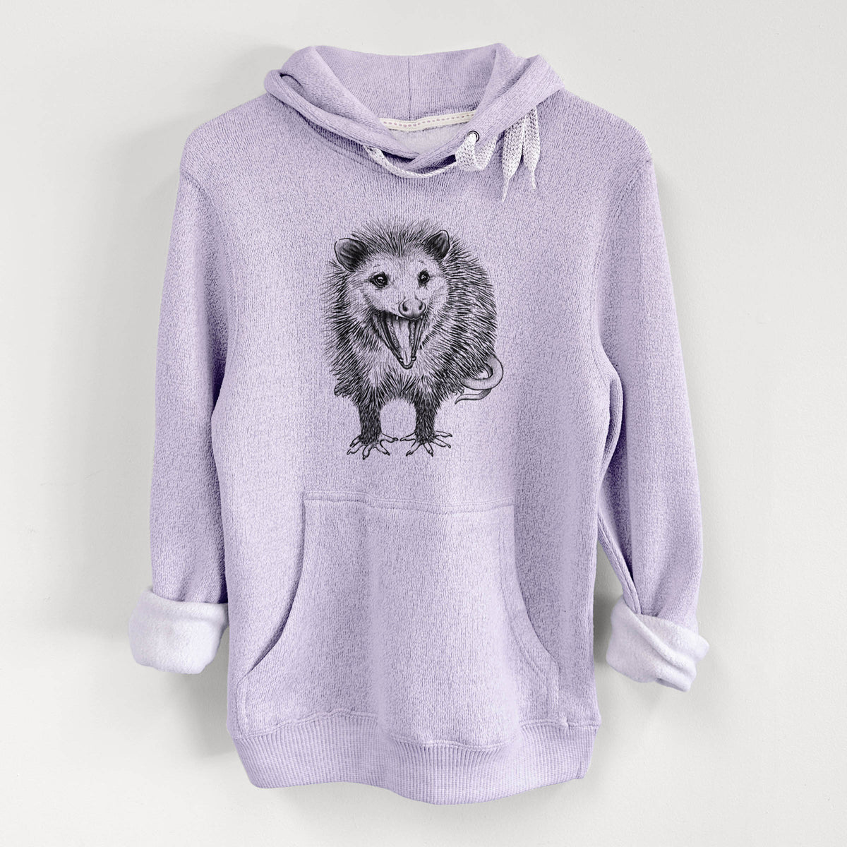 Hissing Opossum - Didelphidae - Knit Hoodie