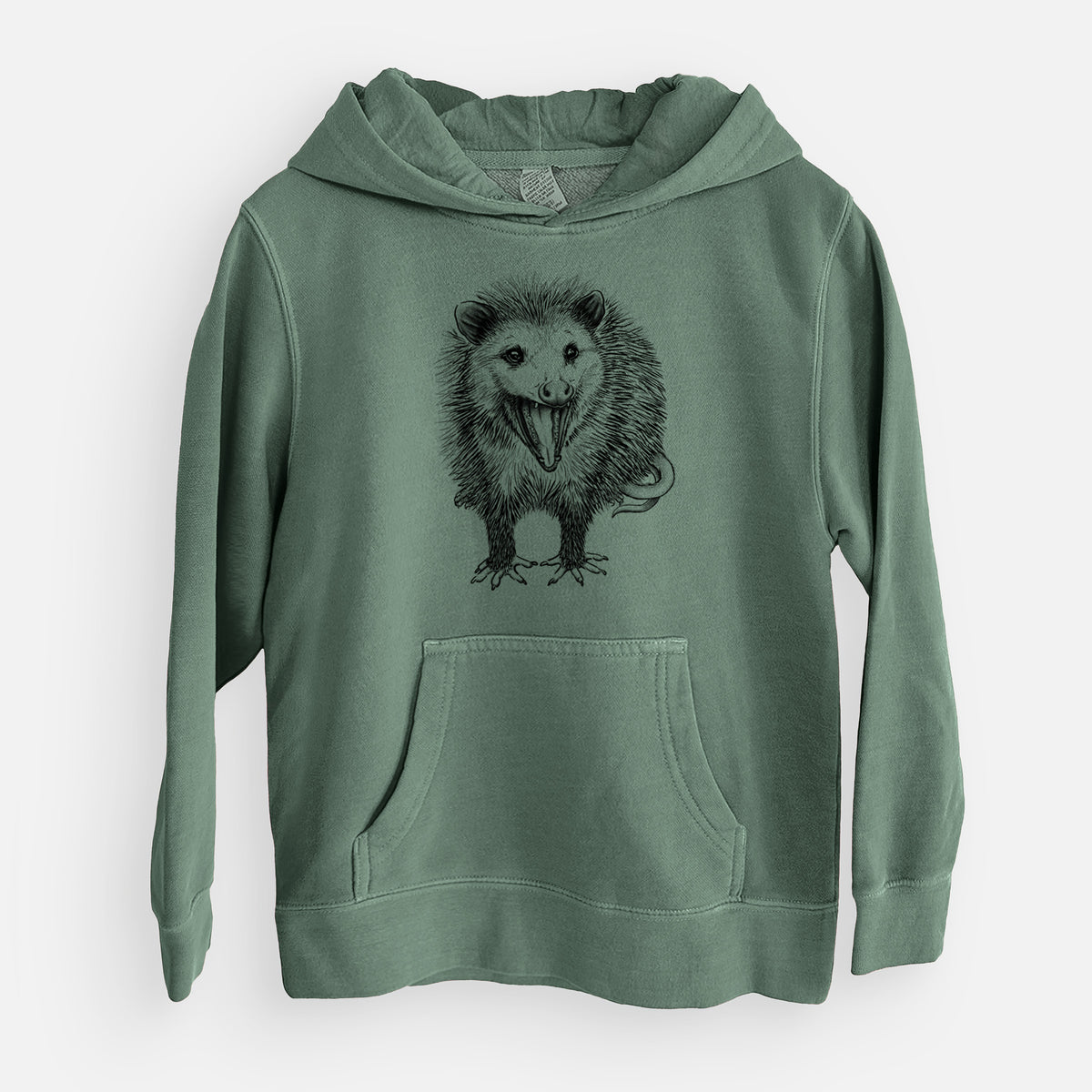 Hissing Opossum - Didelphidae - Youth Pigment Dyed Hoodie
