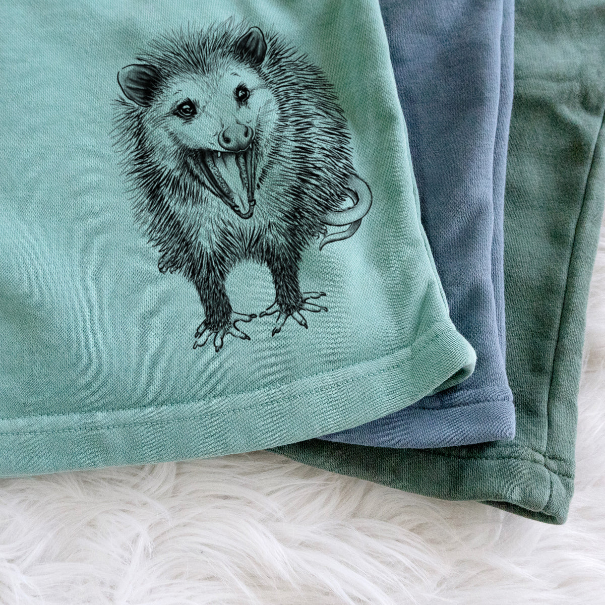 Hissing Opossum - Didelphidae - Unisex Pigment Dyed Shorts