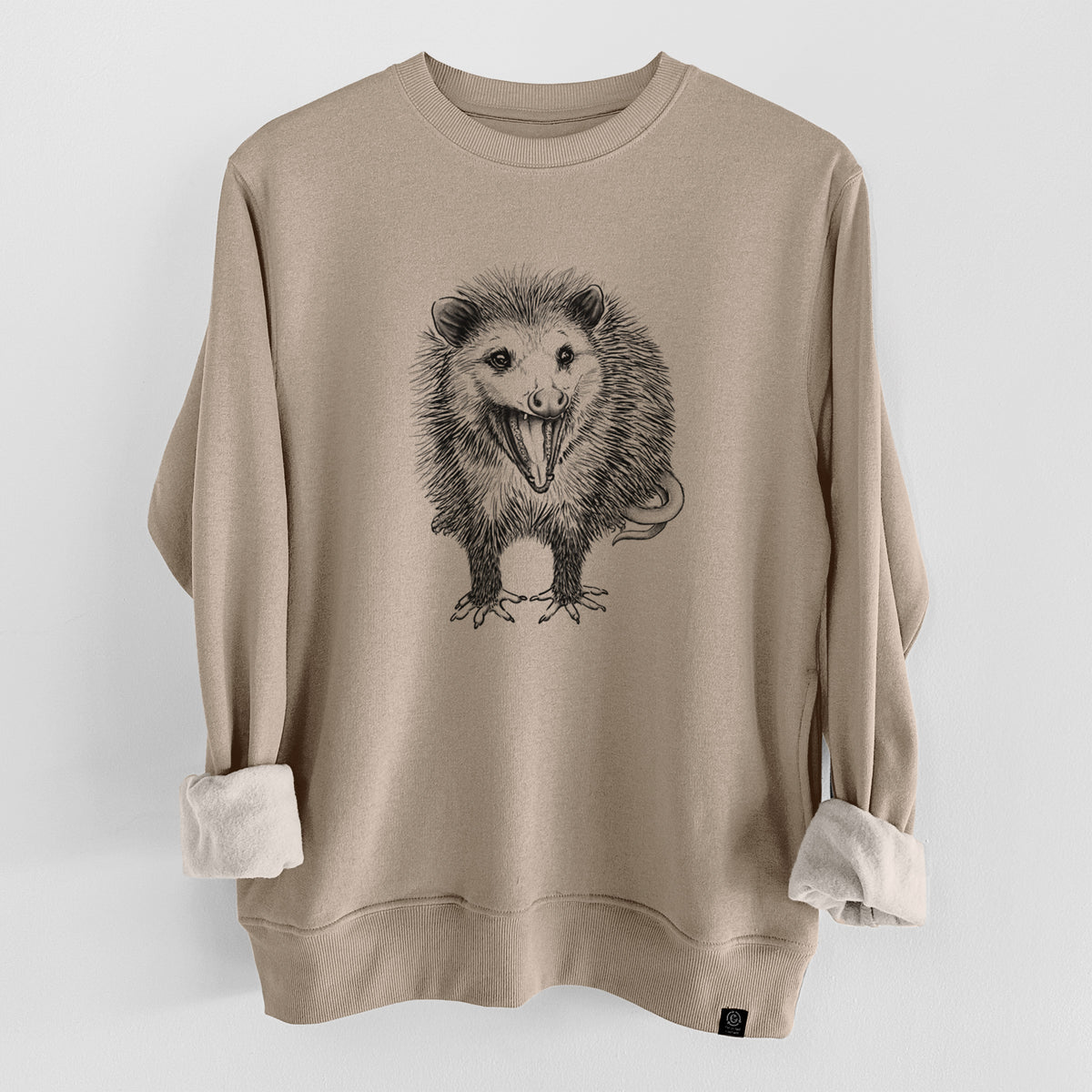 Hissing Opossum - Didelphidae  - Unisex Reclaimed Crewneck Sweatshirt