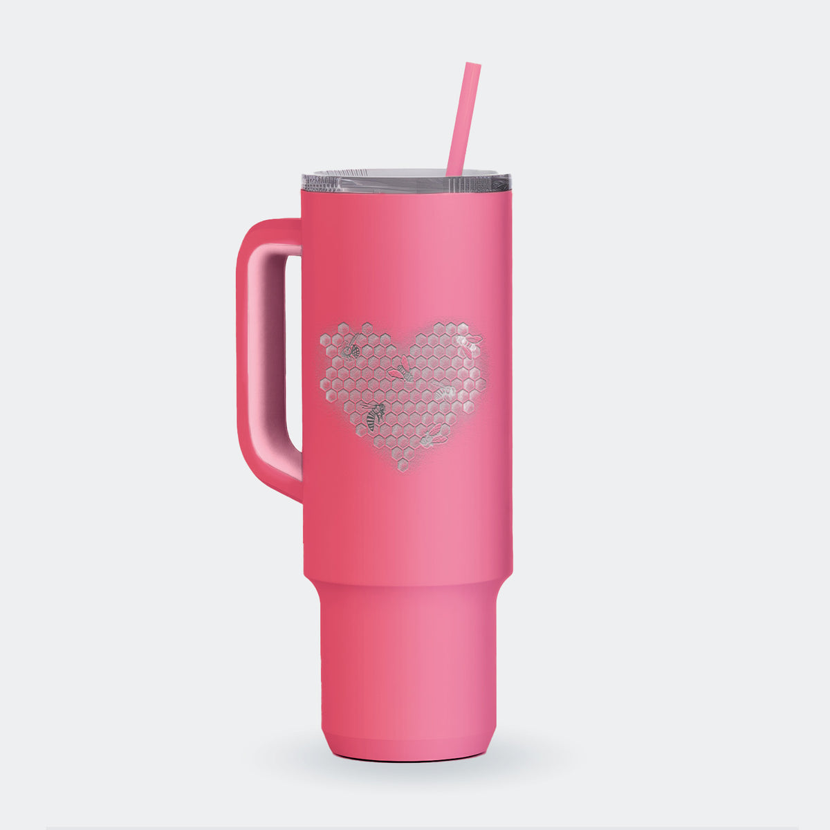 Honeycomb Heart with Bees - 40oz Skinny Recharge Tumbler