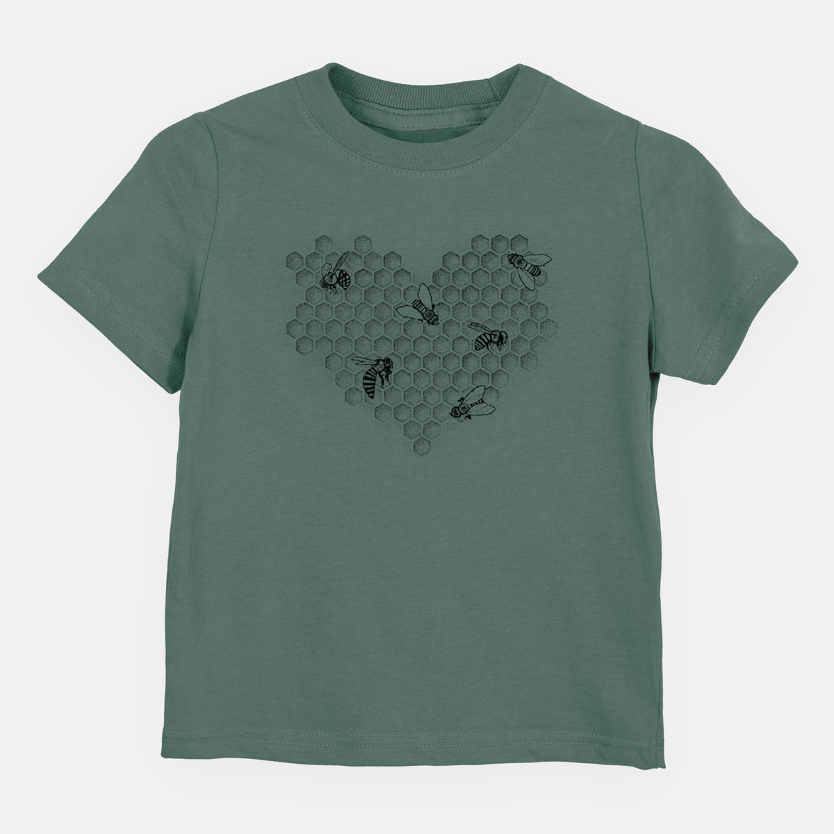 Honeycomb Heart with Bees - Toddler/Youth Shirt