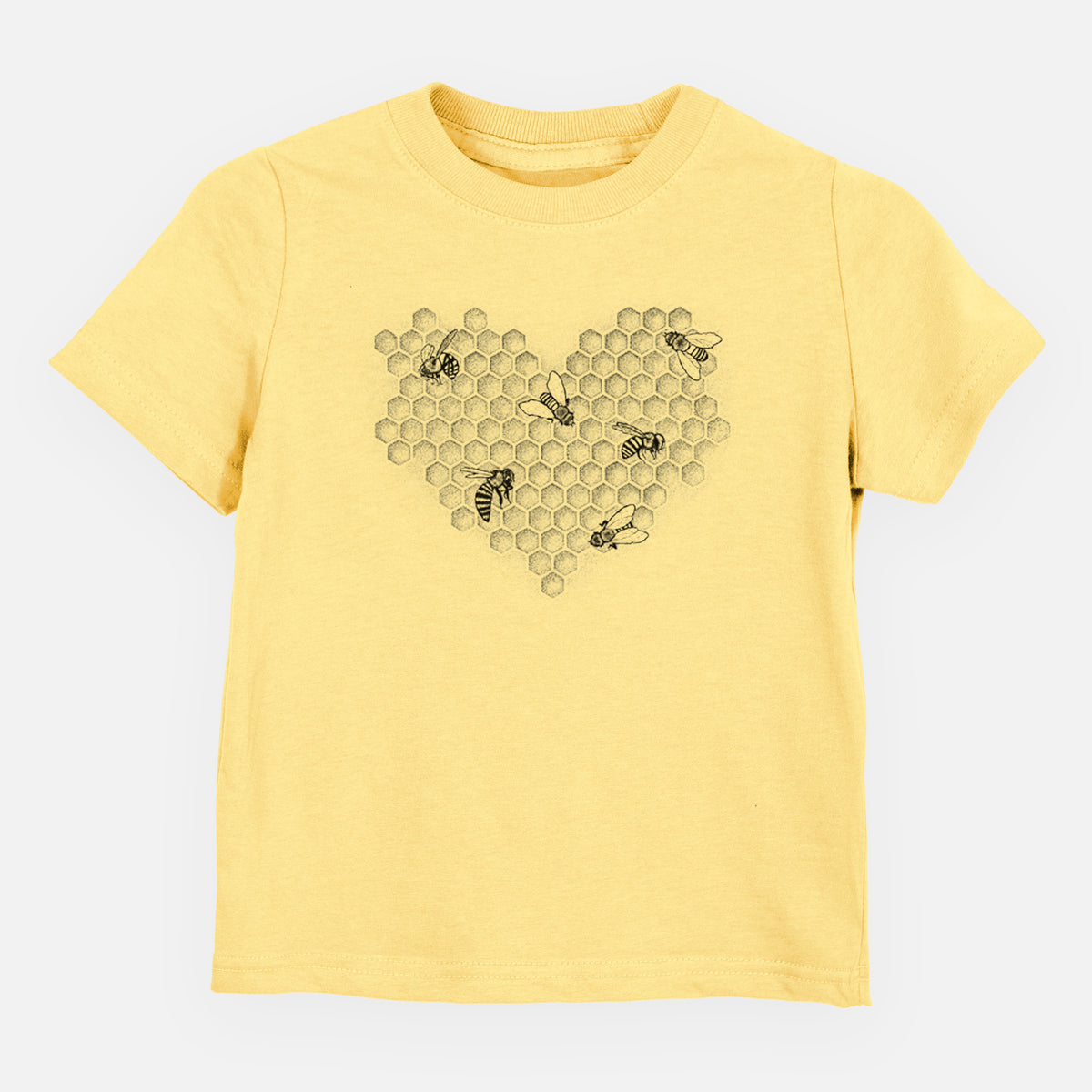Honeycomb Heart with Bees - Toddler/Youth Shirt