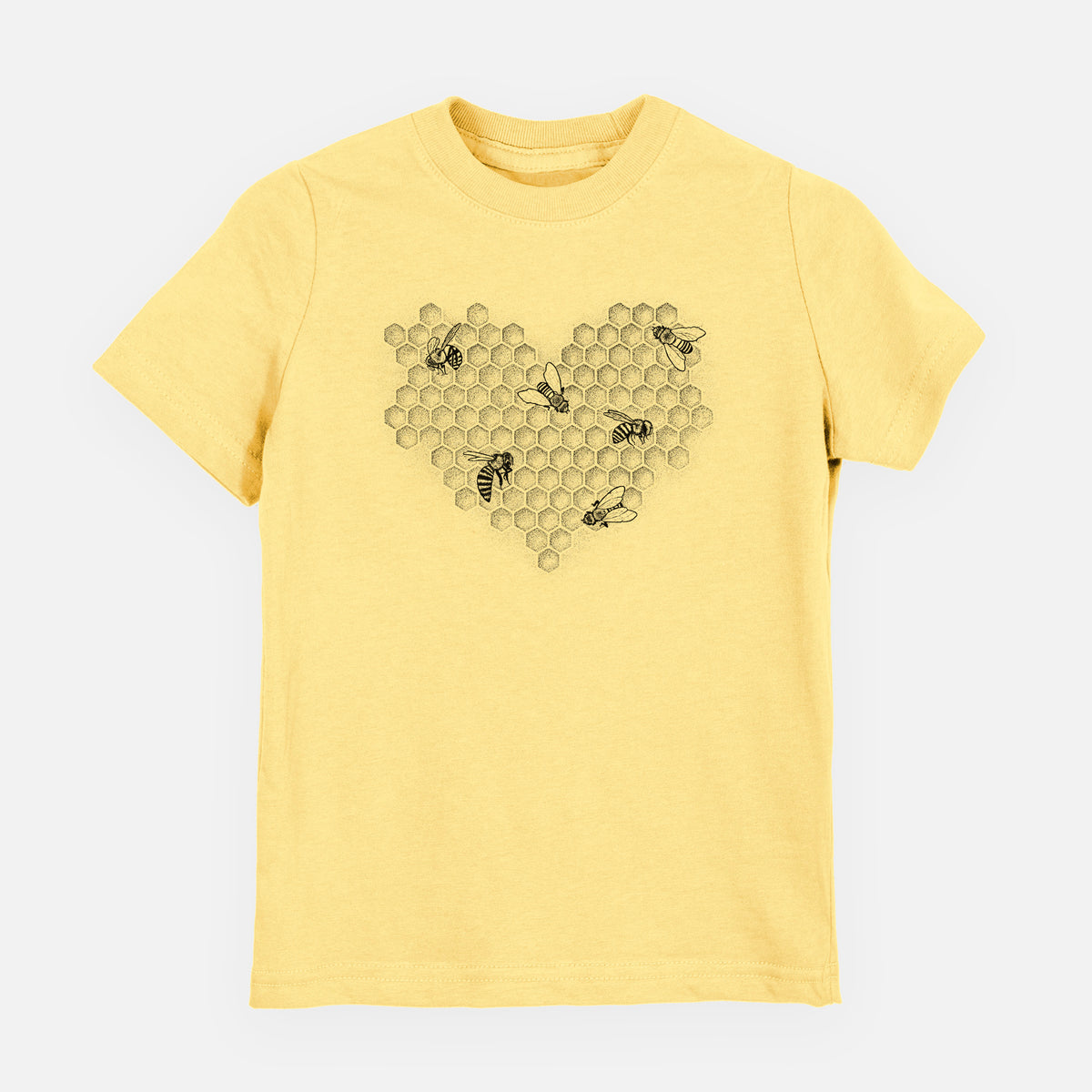 Honeycomb Heart with Bees - Toddler/Youth Shirt