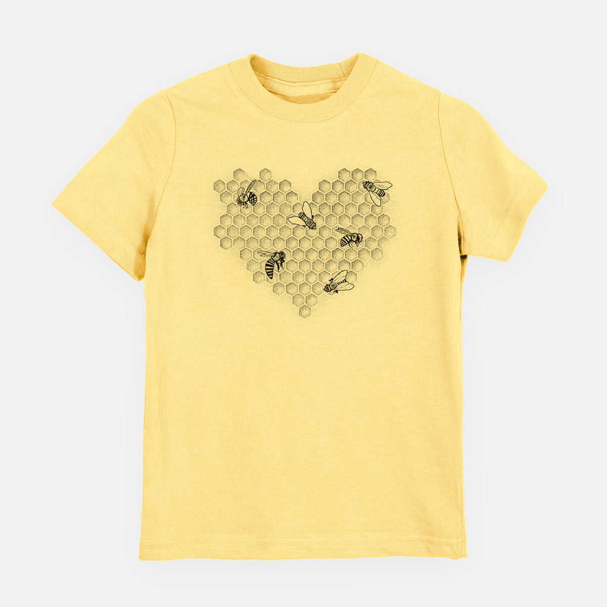 Honeycomb Heart with Bees - Youth Shirt