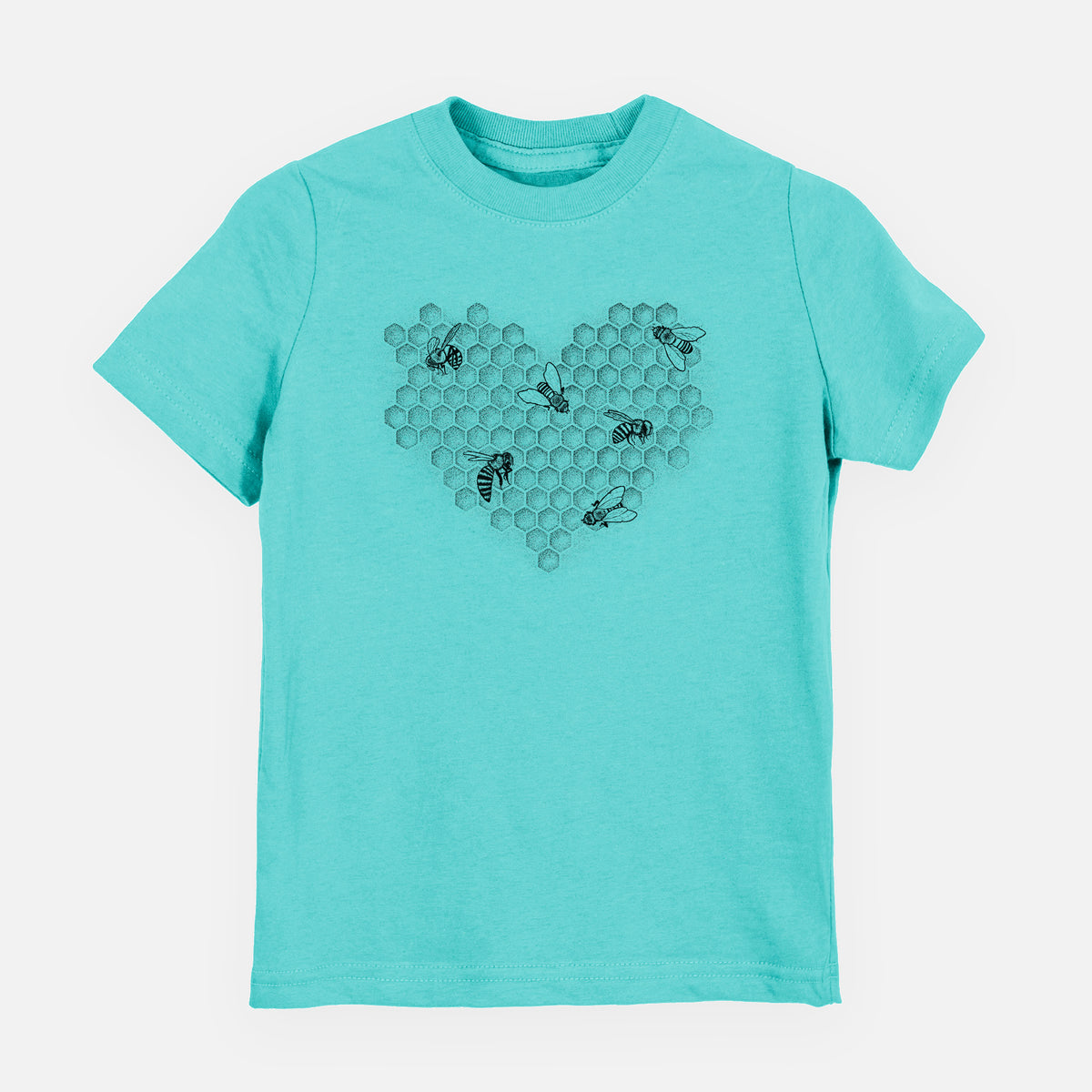 Honeycomb Heart with Bees - Toddler/Youth Shirt