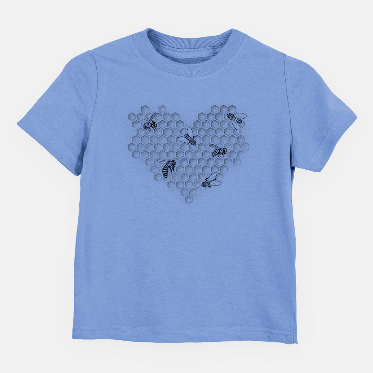 Honeycomb Heart with Bees - Toddler/Youth Shirt