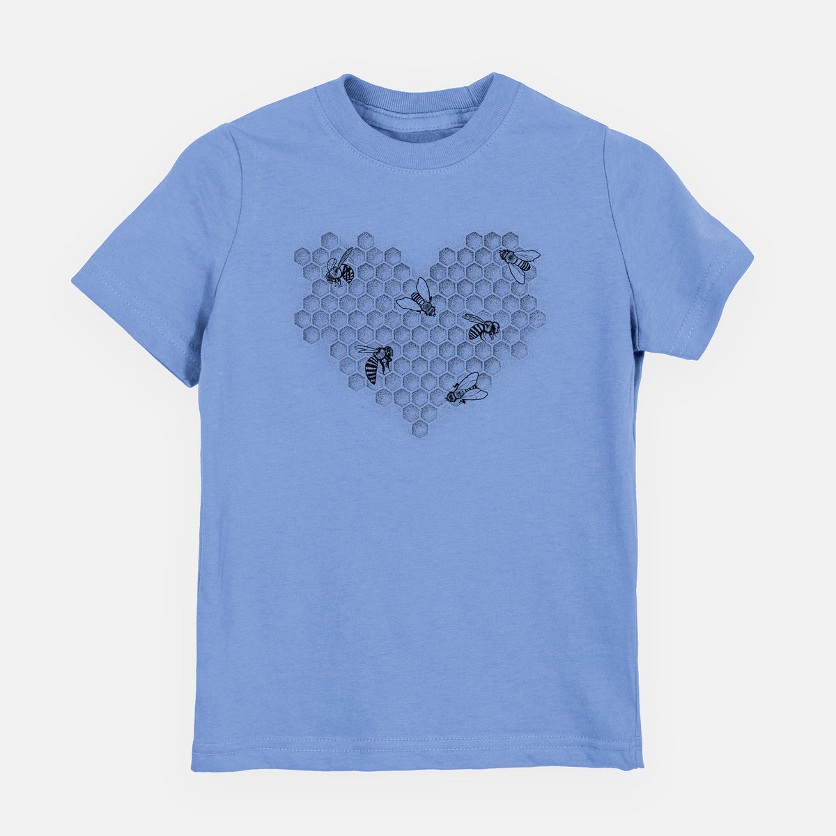 Honeycomb Heart with Bees - Youth Shirt