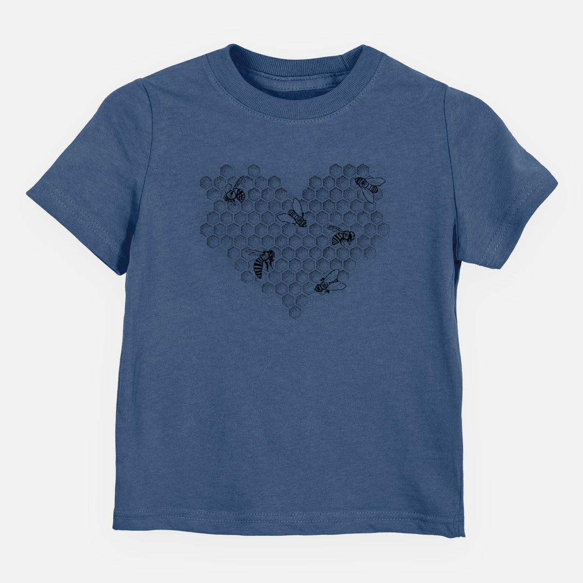 Honeycomb Heart with Bees - Toddler/Youth Shirt