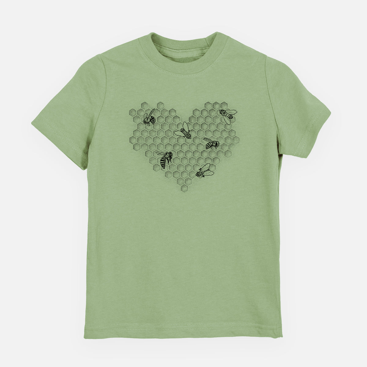 Honeycomb Heart with Bees - Toddler/Youth Shirt