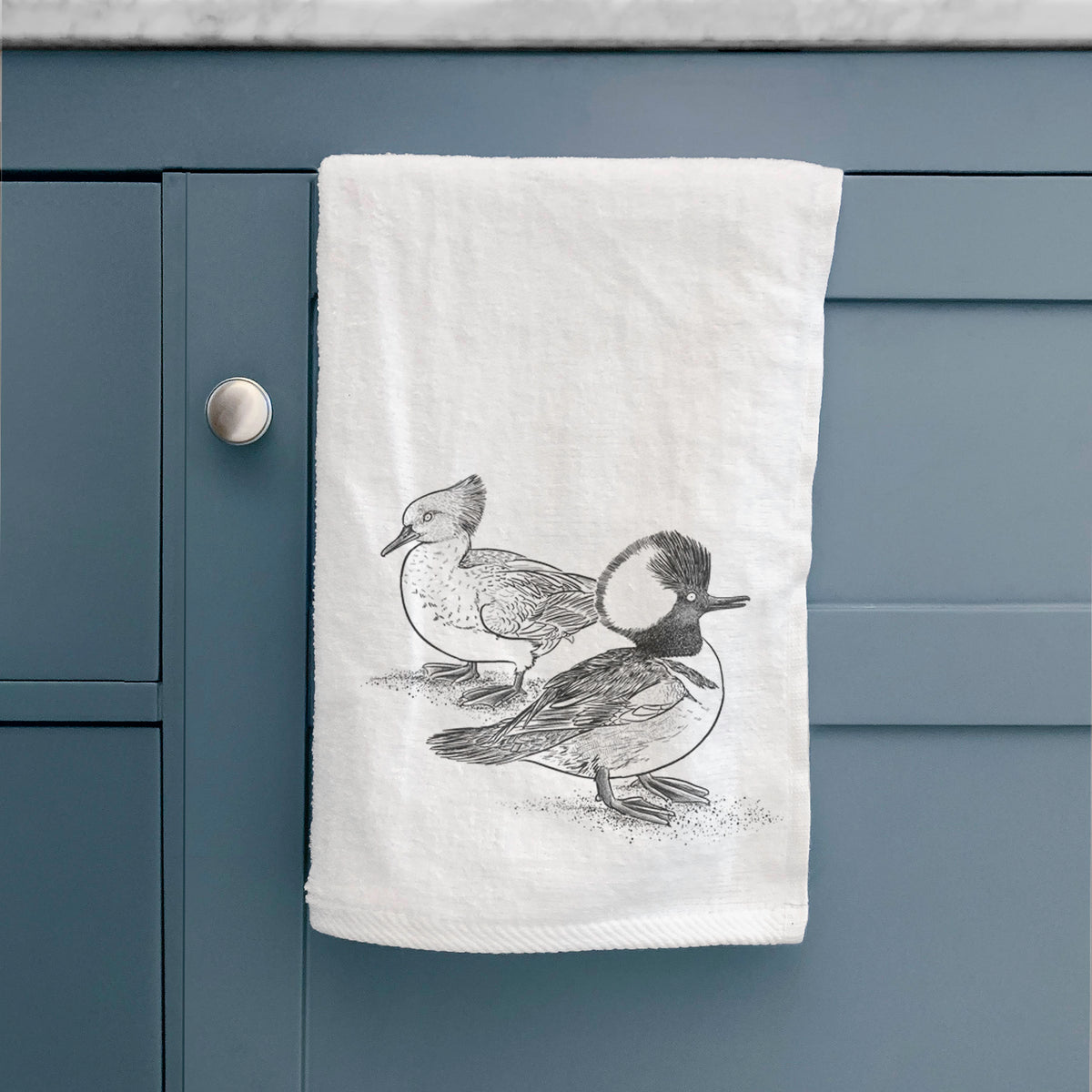 Hooded Mergansers - Lophodytes cucullatus Premium Decorative Hand Towel