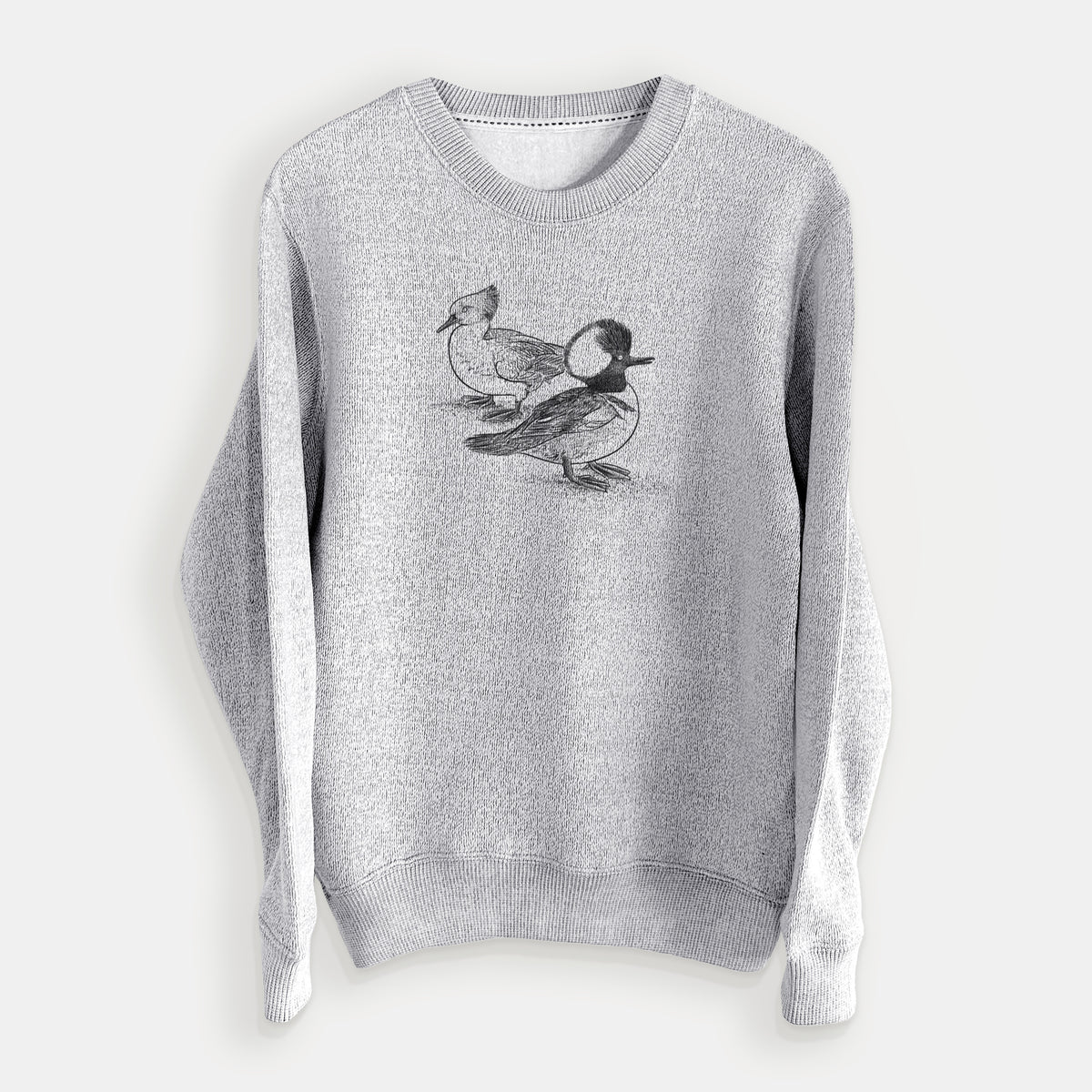Hooded Mergansers - Lophodytes cucullatus - Knit Sweatshirt