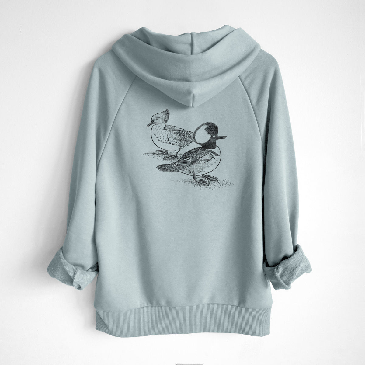 Hooded Mergansers - Lophodytes cucullatus - UltraLuxe Heavyweight French Terry Hoodie