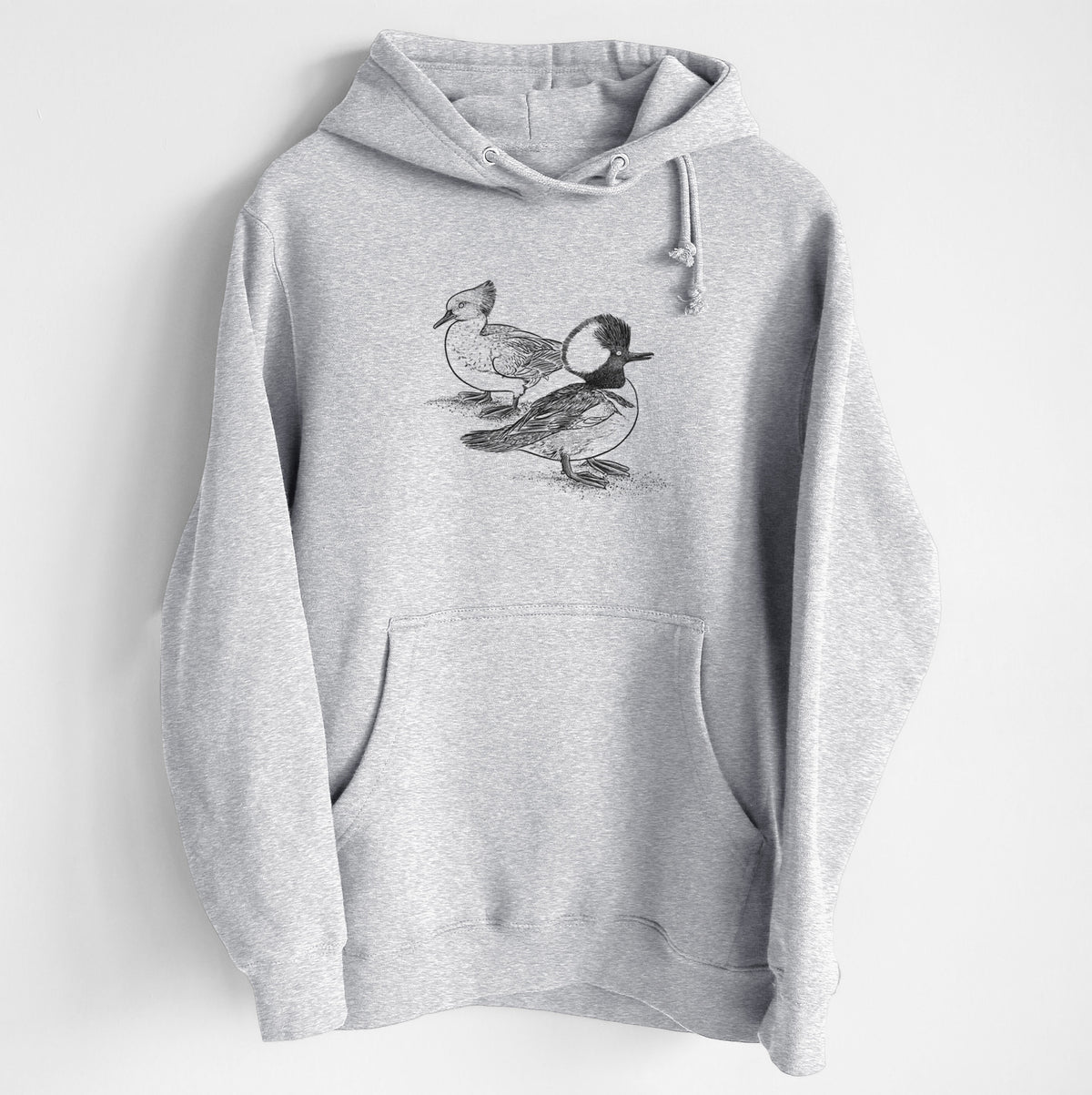Hooded Mergansers - Lophodytes cucullatus - Heavyweight Fleece Hoodie