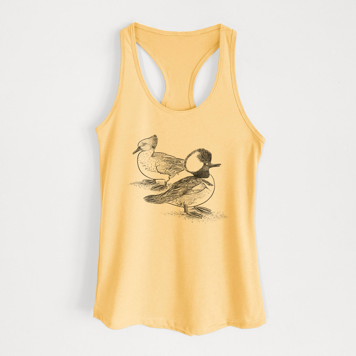 Hooded Mergansers - Lophodytes cucullatus - Women&#39;s Racerback Tanktop