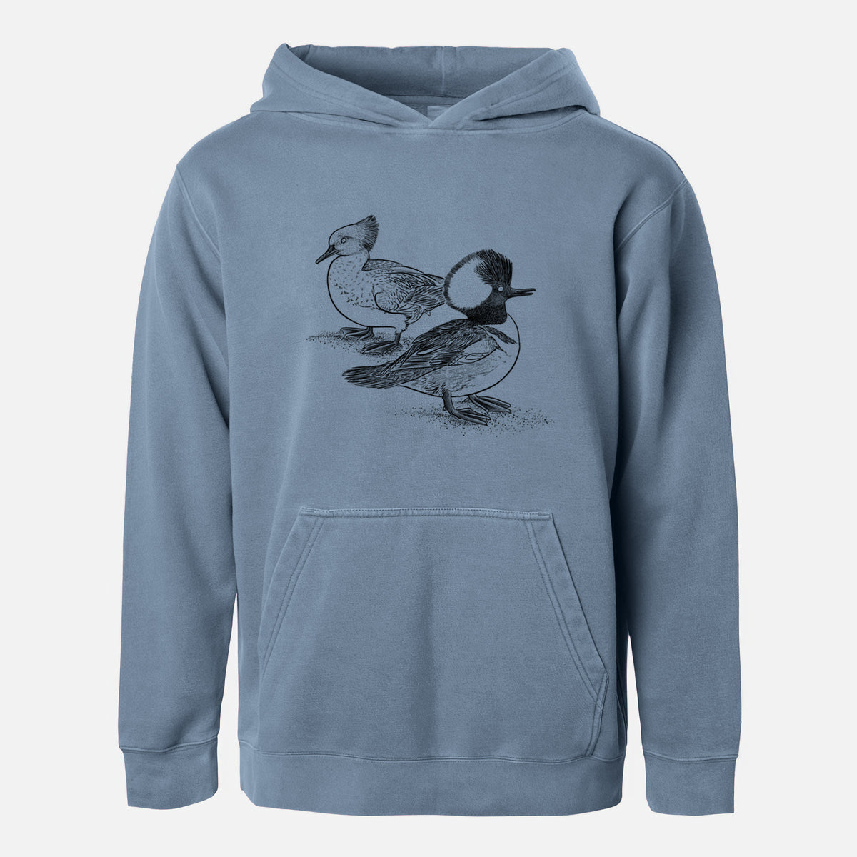 Hooded Mergansers - Lophodytes cucullatus - Youth Pigment Dyed Hoodie