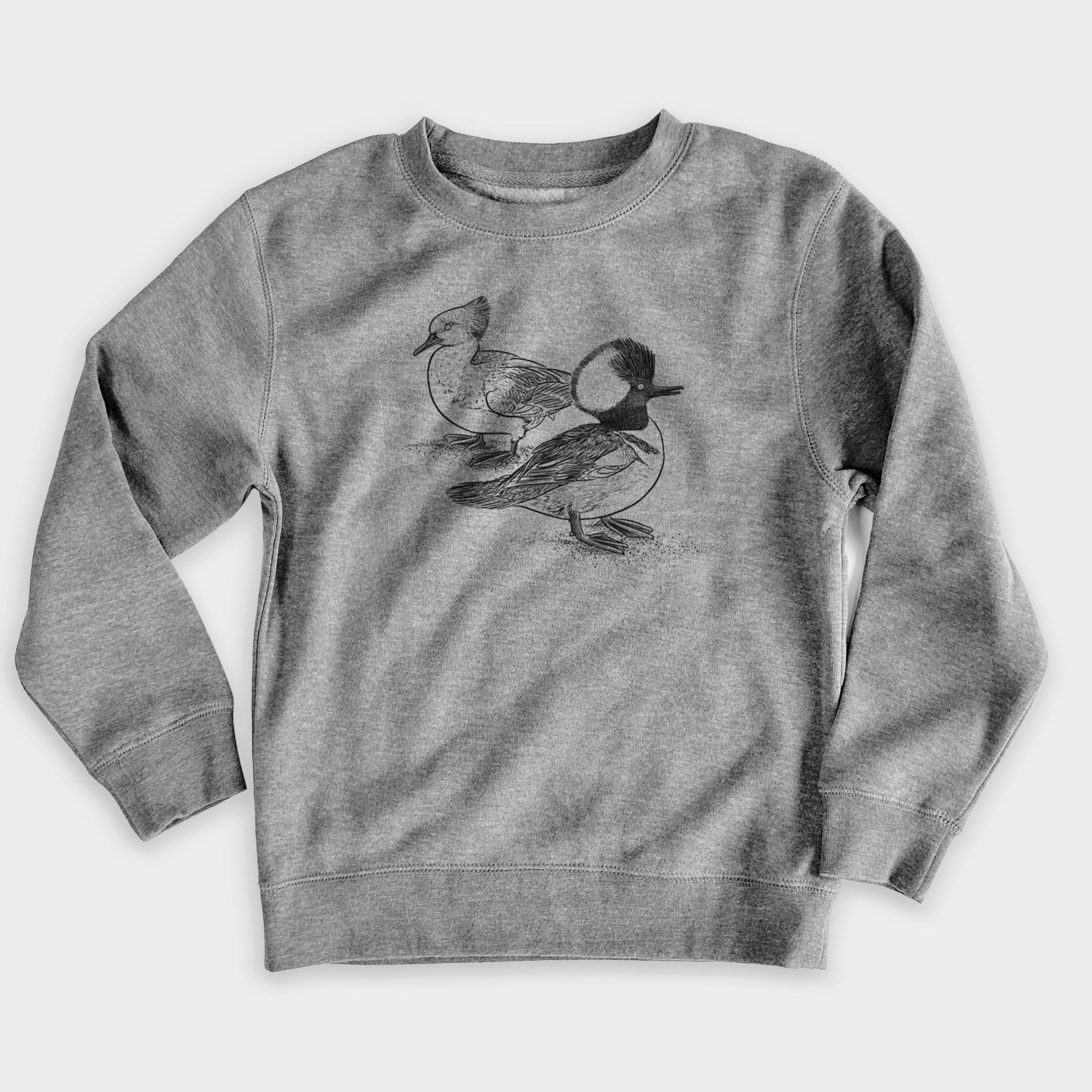 Hooded Mergansers - Lophodytes cucullatus - Youth Lightweight Crewneck Sweatshirt