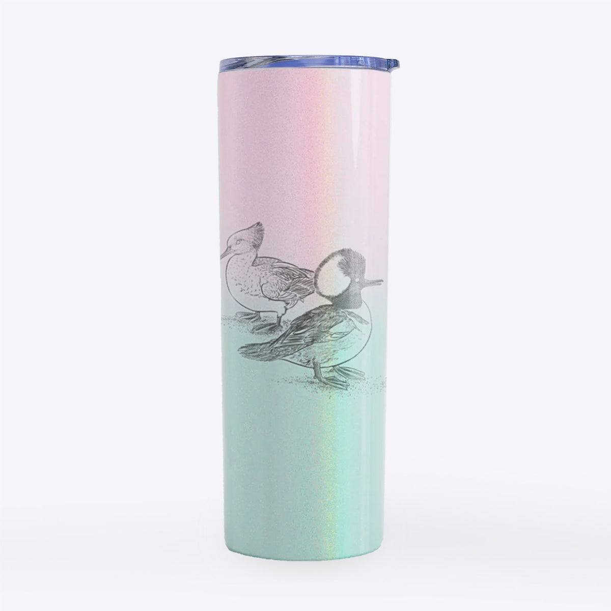 Hooded Mergansers - Lophodytes cucullatus - 20oz Skinny Tumbler