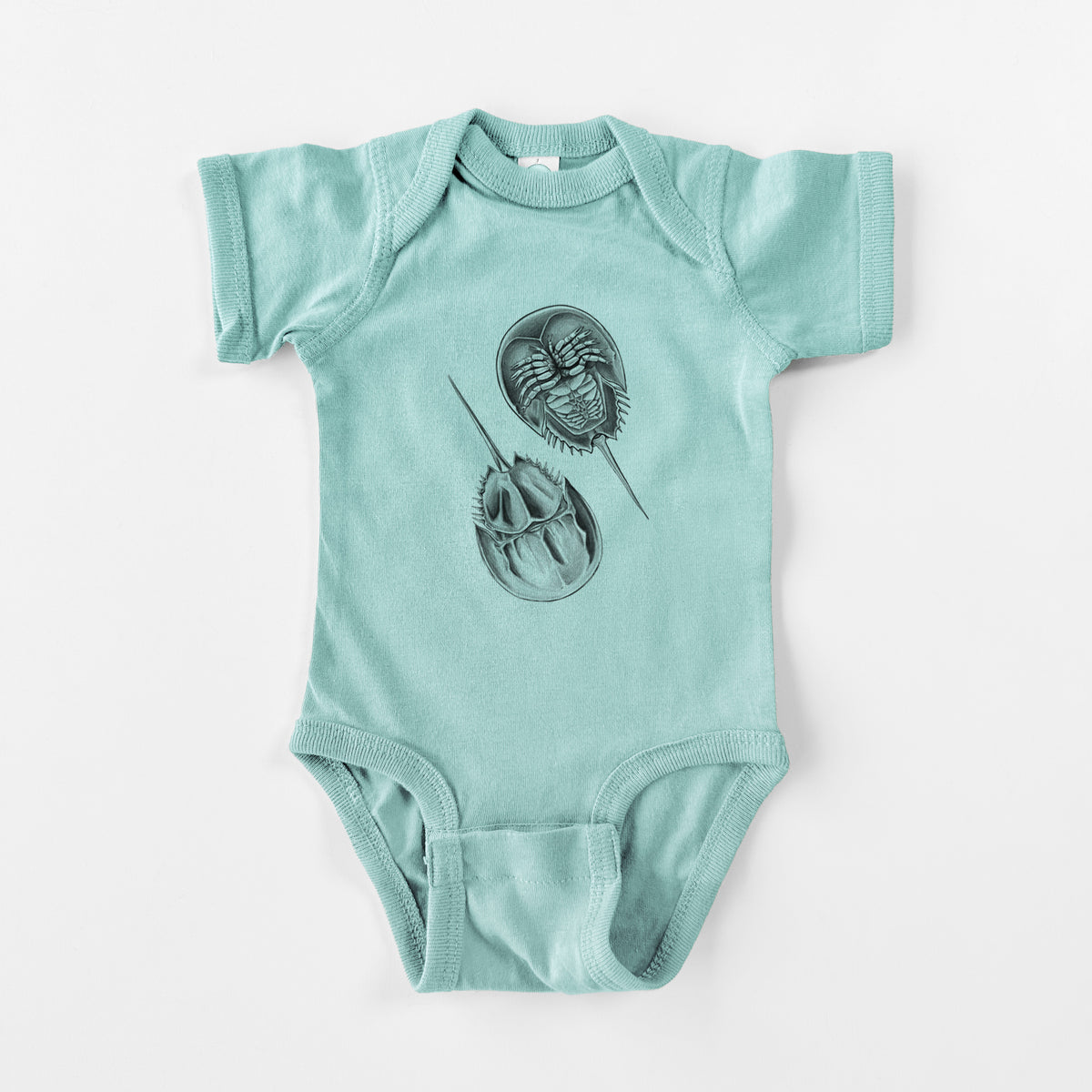 Atlantic Horseshoe Crab - Limulidae polyphemus - Baby Fine Jersey Bodysuit